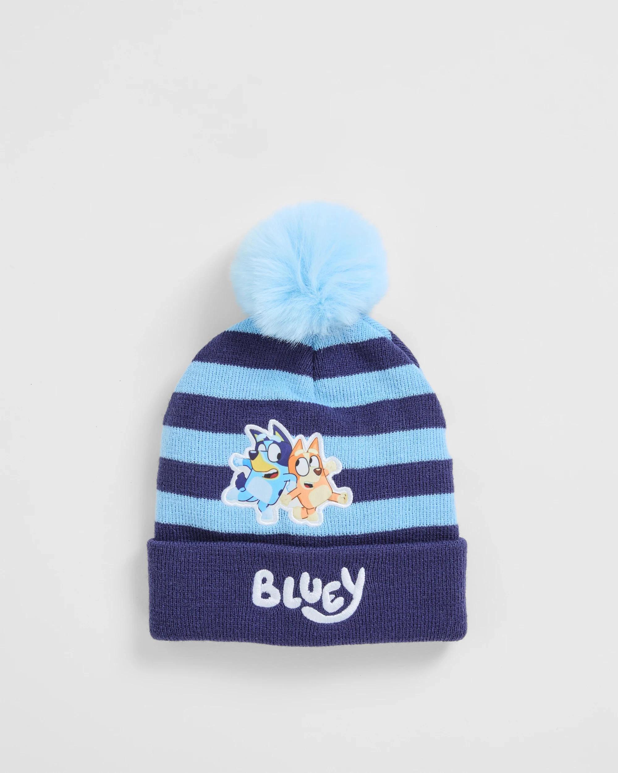 1 Bluey Stripe Beanie NAVY BLUE, 1 of 1