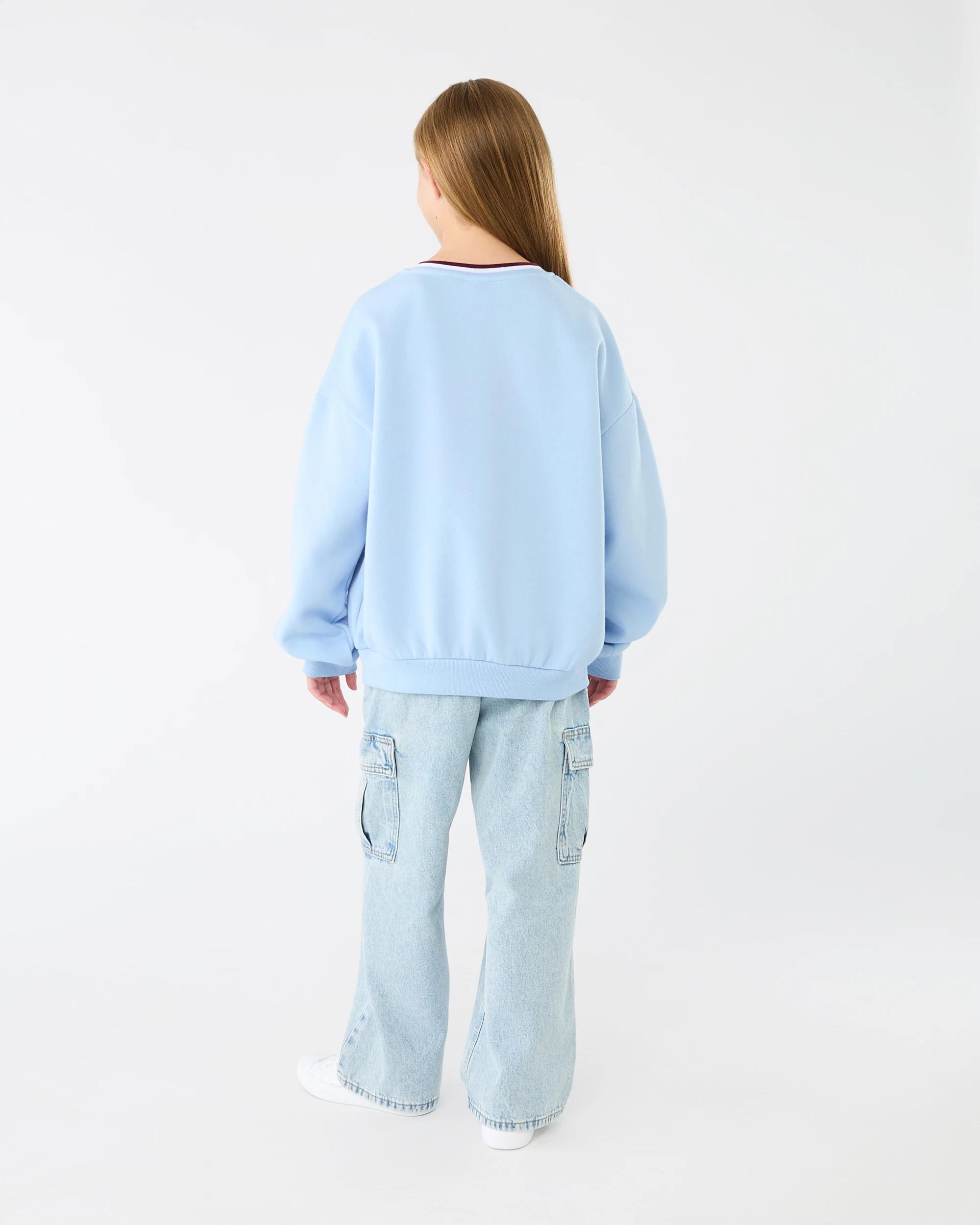 7 Cinnamoroll License Oversized V-Neck Sweatshirt Cinnamorol, 7 of 7