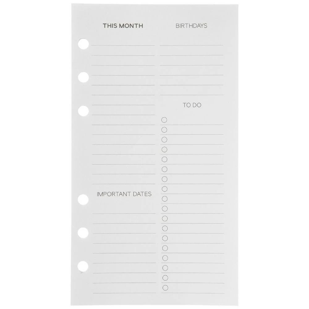 1 Otto Personal Undated Weekly Time Planner Refill Plain, 1 of 2