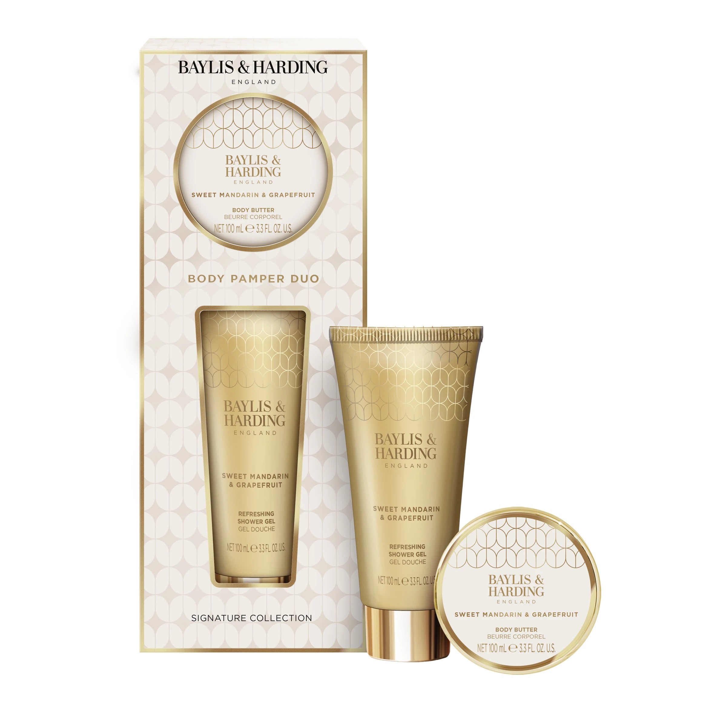2 Baylis & Harding Signature Collection Body Pamper Duo - Sweet Mandarin and Grapefruit - Multi, 2 of 3