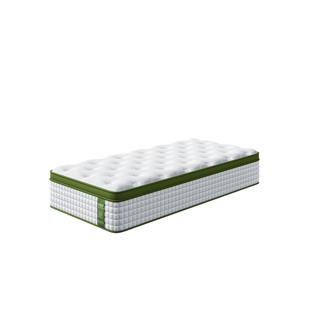 1 BedStory Single Mattress 34cm Medium - Hybrid Mattress for Pressure Relief Motion Isolation - Single Bed - White, 1 of 6