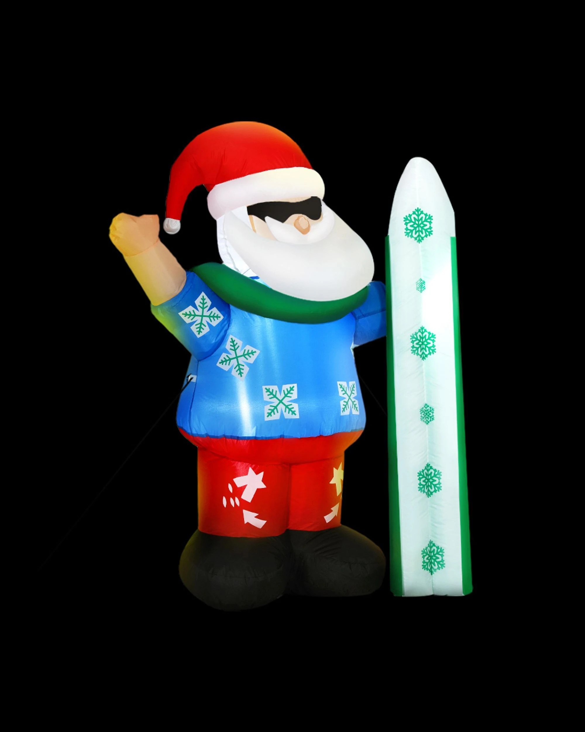 1 Jingle Jollys Christmas Inflatable Santa 1.6M Illuminated Decorations - Multi, 1 of 4