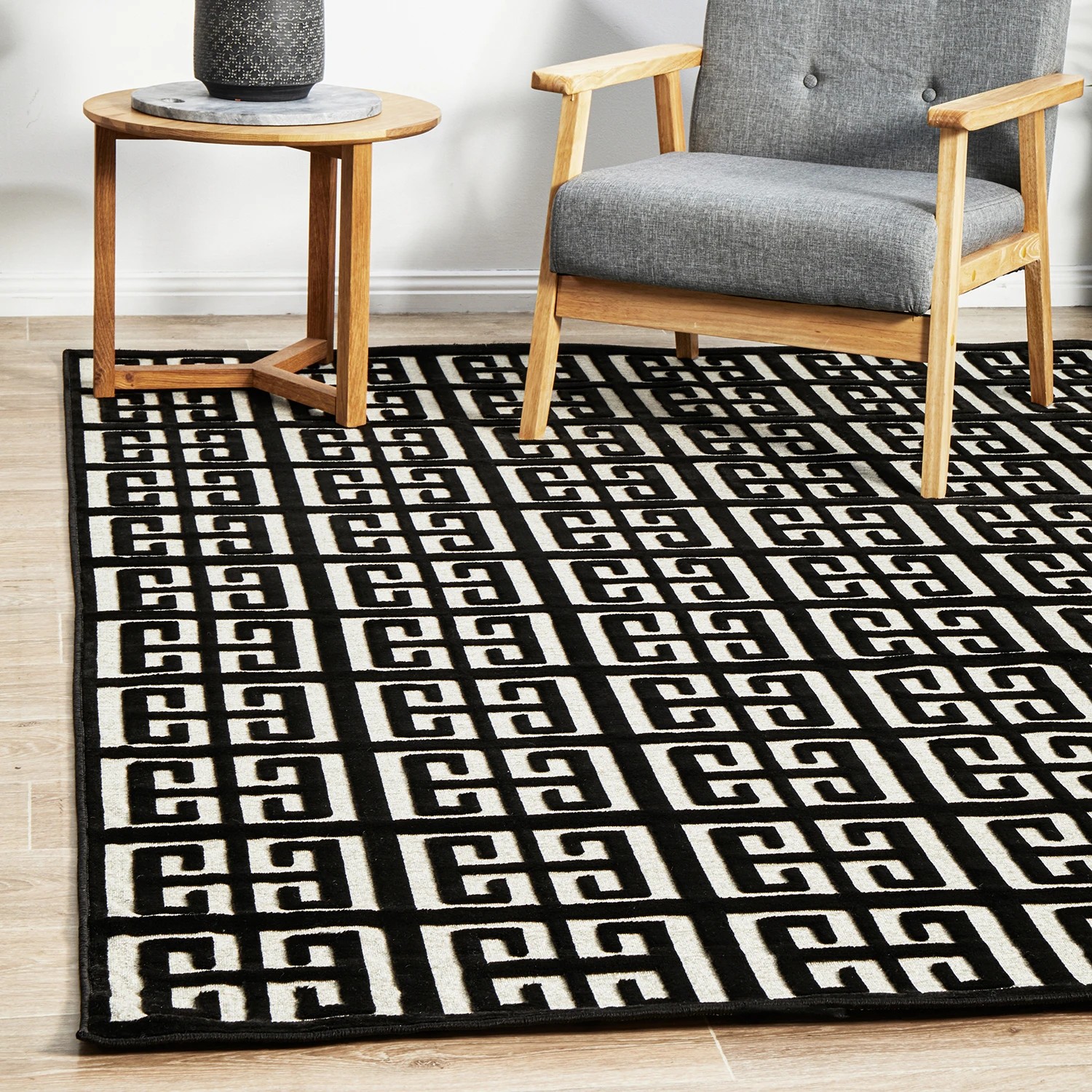 2 Common Ground Rugs Citadel Brenda 290x200cm - Large Floor Rug - Black, 2 of 7