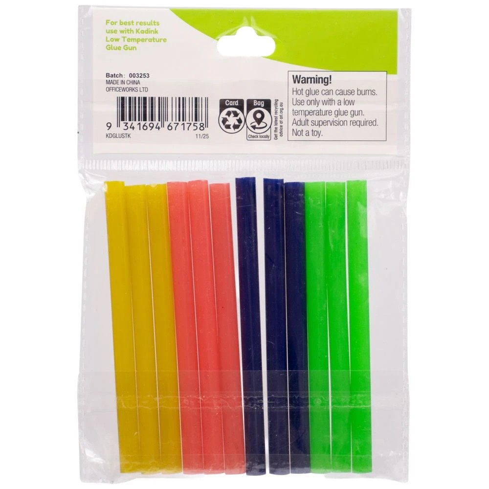 3 Kadink Coloured Glue Sticks Assorted 12 Pack, 3 of 3
