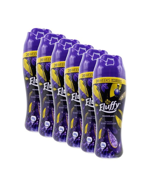 Fluffy 6PK In Wash Scent Booster Wonderland Laundry Fragrance 250g - Assorted