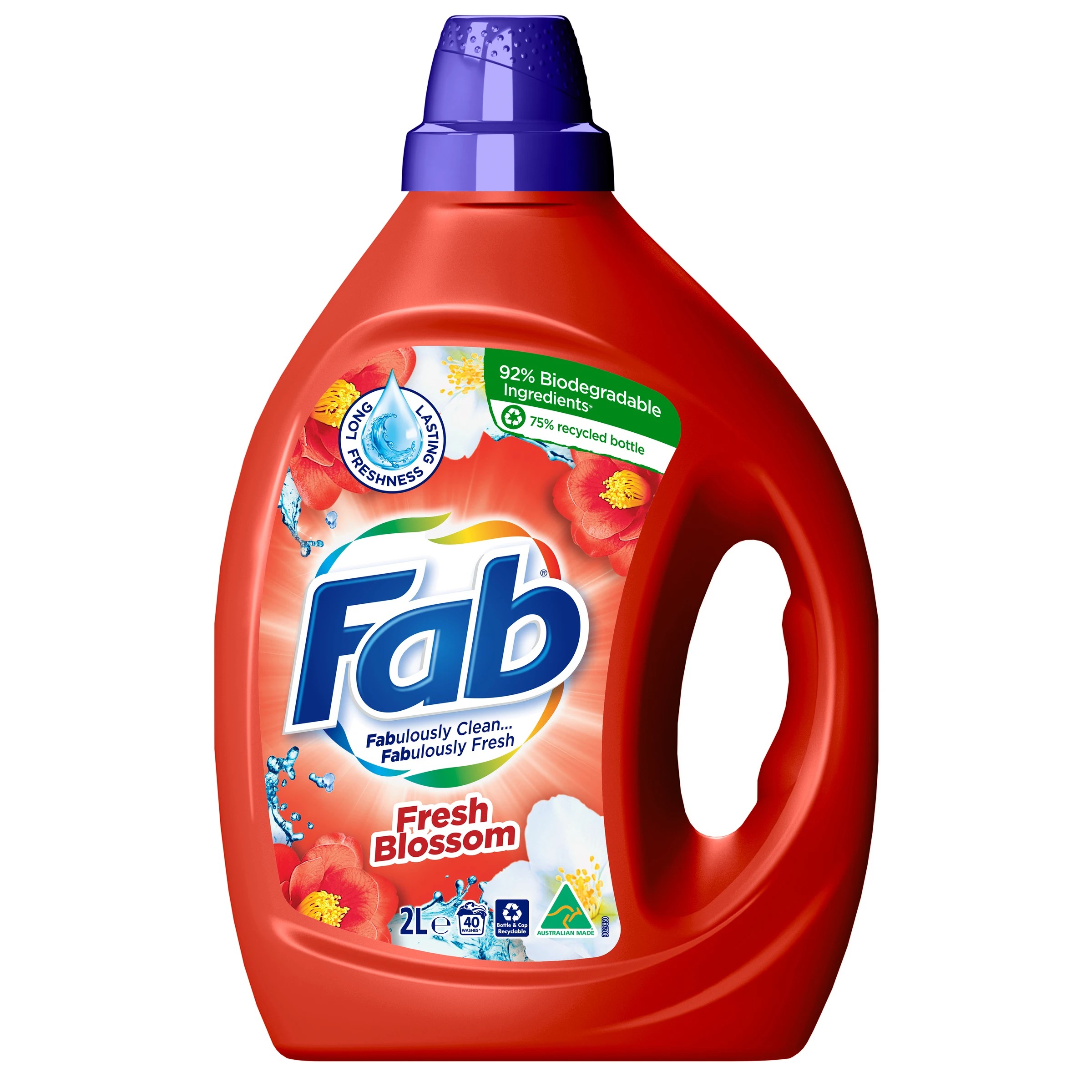 1 Fab Fresh Blossom Liquid Laundry Washing Detergent 2L, 1 of 7