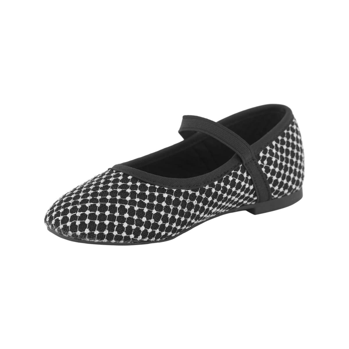 3 Junior Mesh Flats Black, 3 of 5