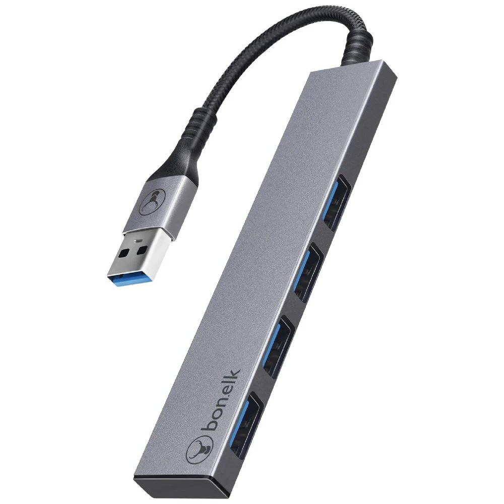 1 Bonelk USB 3.0 4-Port Hub Space Grey, 1 of 2