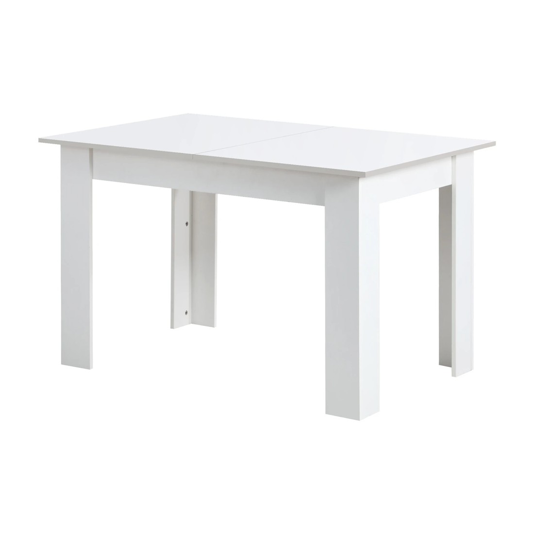 6 Oikiture 160cm Extendable Dining Table Kitchen Restaurant Cafe Table
 - White, 6 of 8