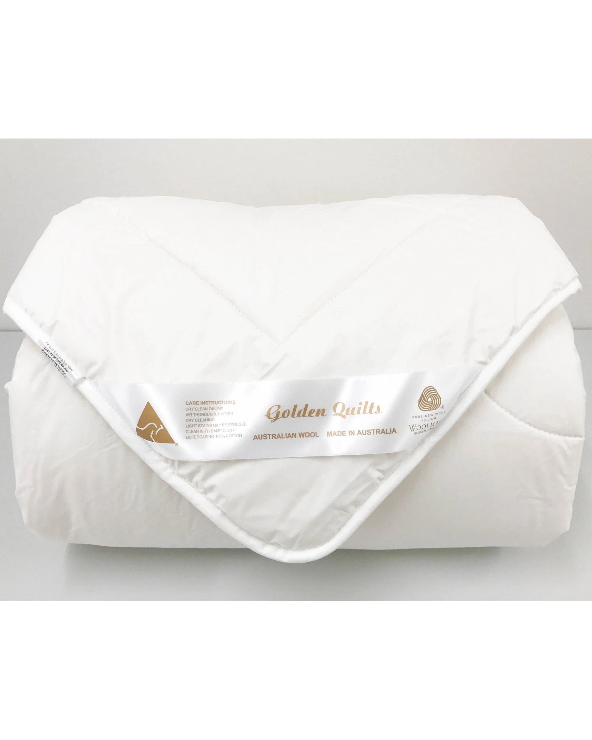 3 Golden Quilts 600GSM 100% Australian Wool Quilt — White Queen
 - Queen Bed
 - white, 3 of 5