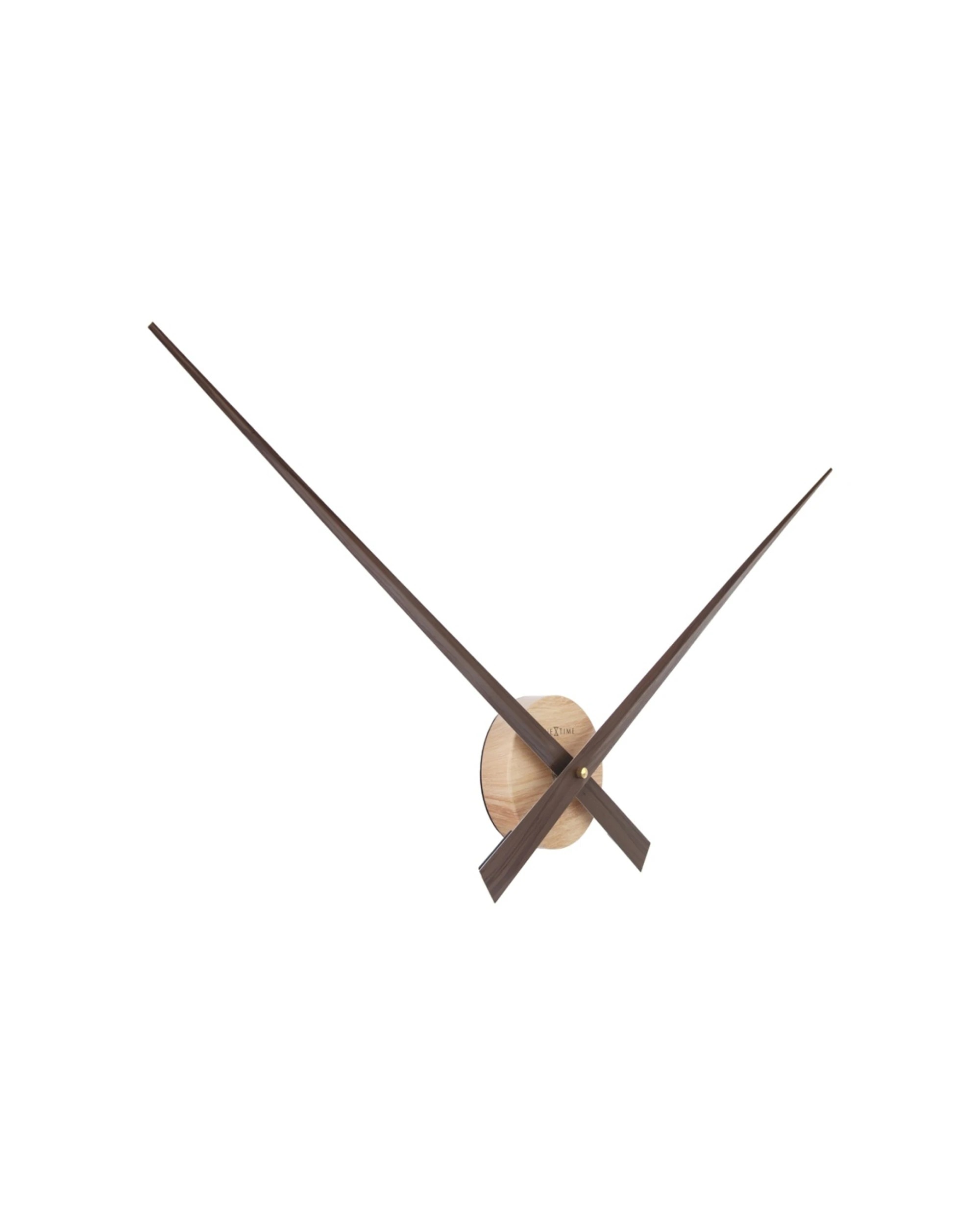 2 NeXtime Hands Wall Clock Aluminium Minimalist Modern Design 85cm Walnut, 2 of 6