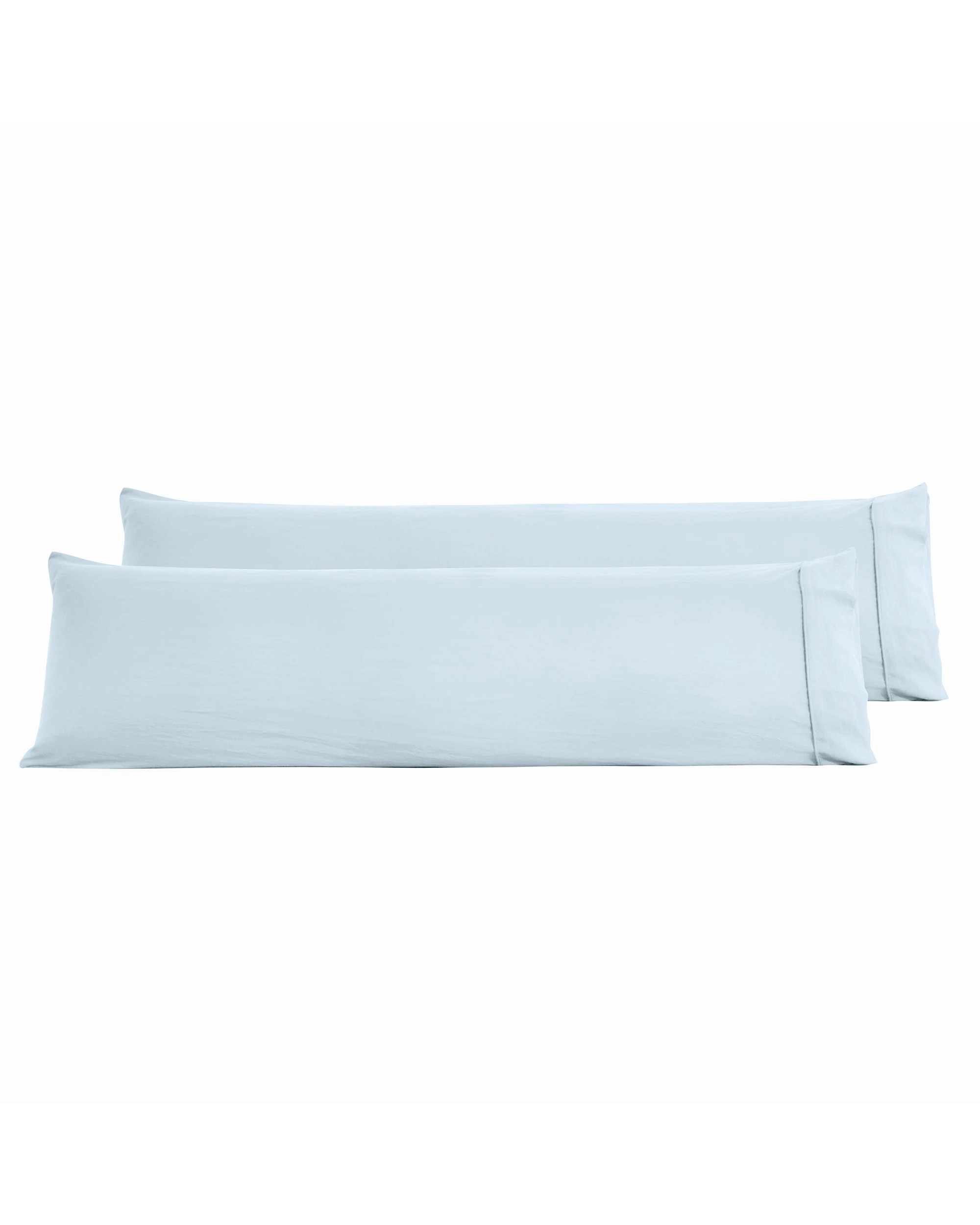 2 Dreamaker Superfine Washed Microfibre Body Pillowcase Twin Pack - Ice Blue, 2 of 3