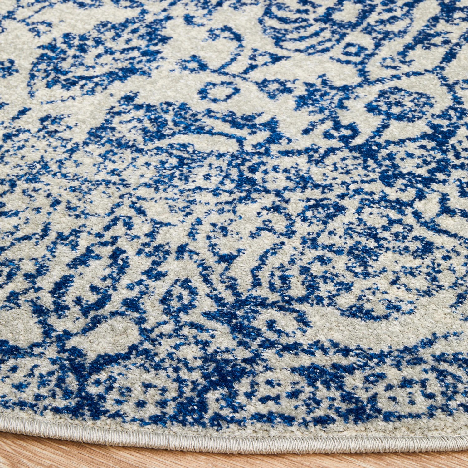 5 Common Ground Rugs Encore 256 200x200cm Round - Medium Pet Friendly Rug - Blue, 5 of 7