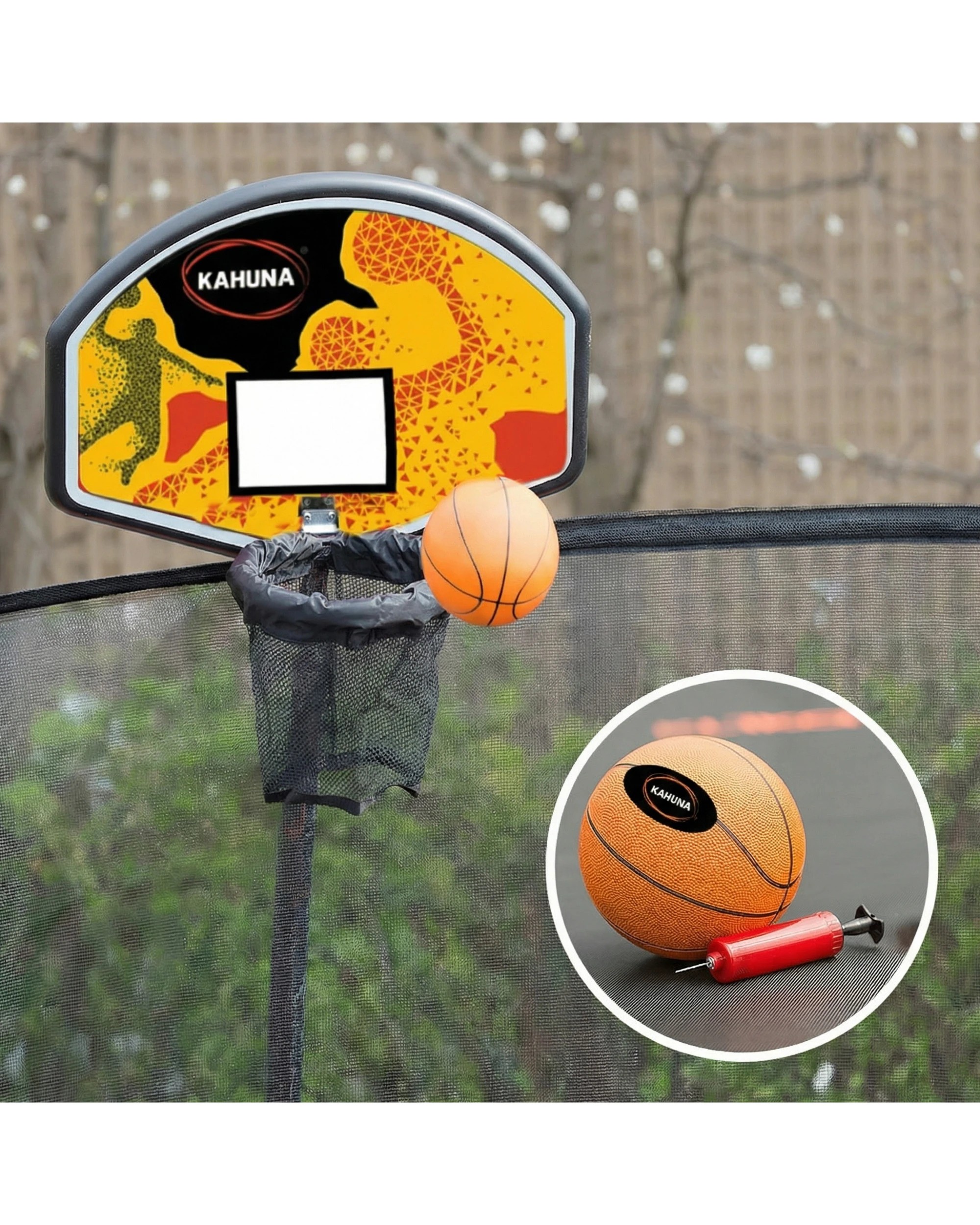 7 Kahuna Trampoline 8 ft with Basketball Set - Purple, 7 of 7