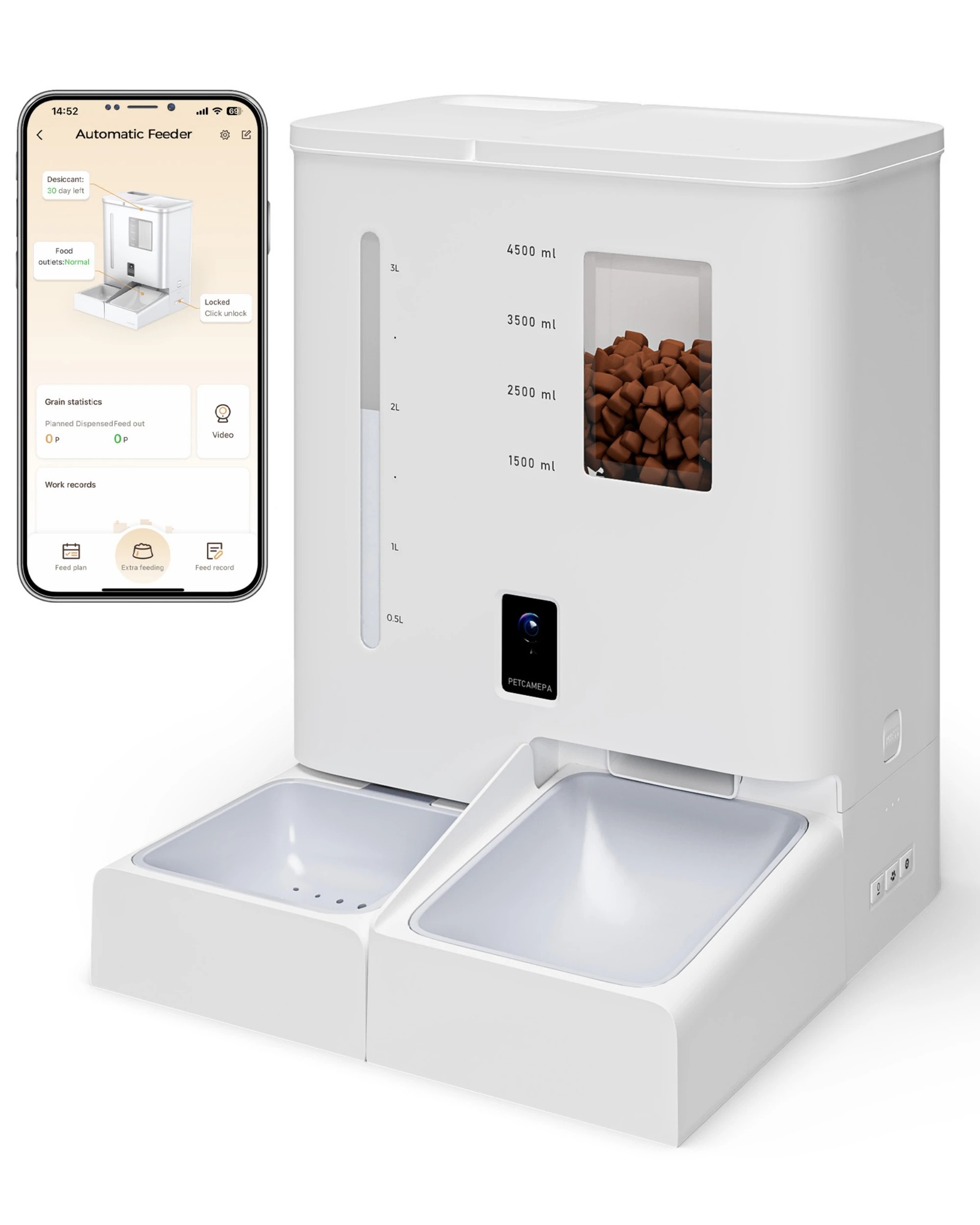 1 Advwin 2-in-1 Automatic Pet Feeder And Waterer, 1 of 7