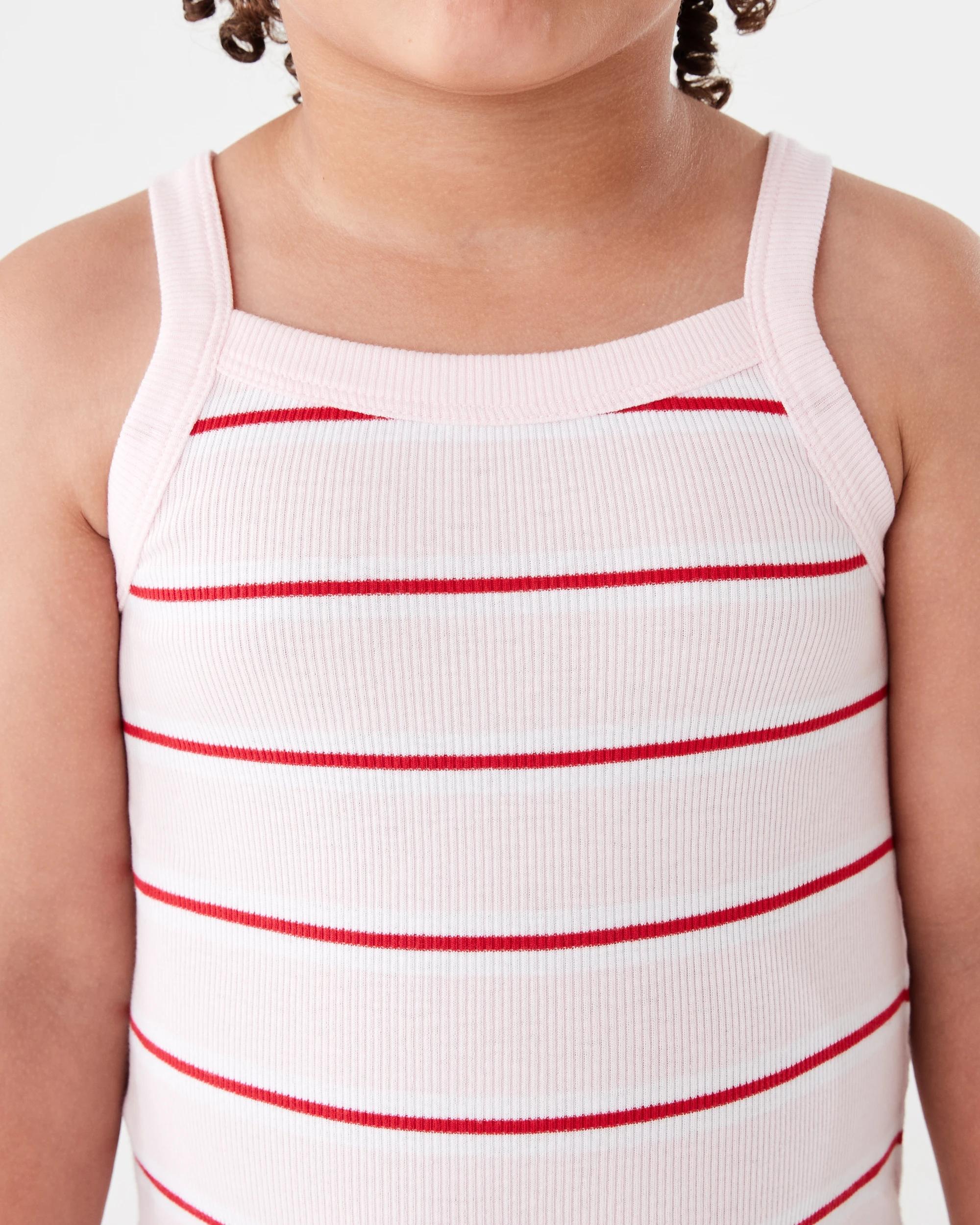 3 Sleeveless Ribbed Dress Pnk Stripe, 3 of 6