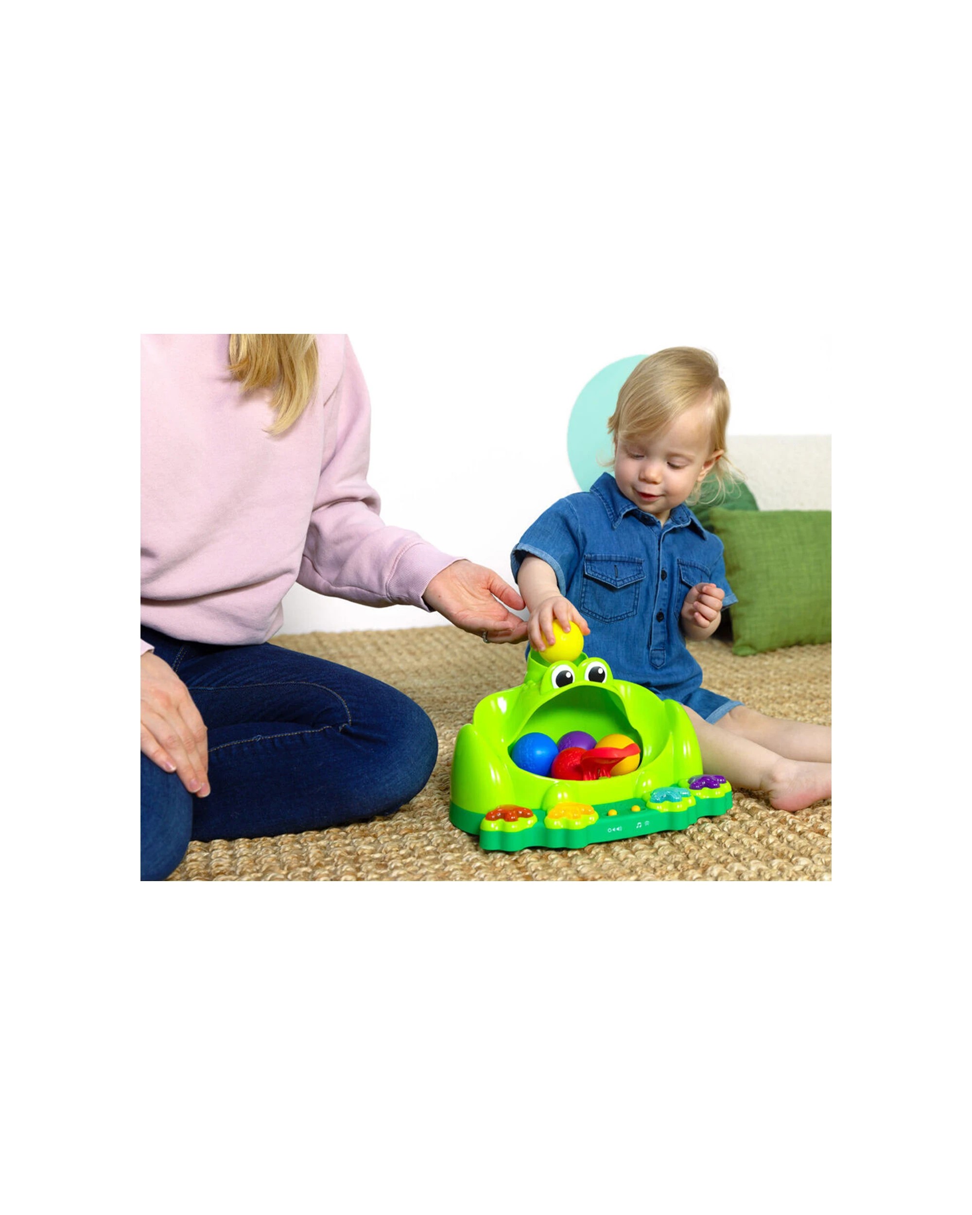 3 Bright Starts Poppin Ball Frog Baby Activity Toy Lights And Sounds 6 Months - Green, 3 of 6