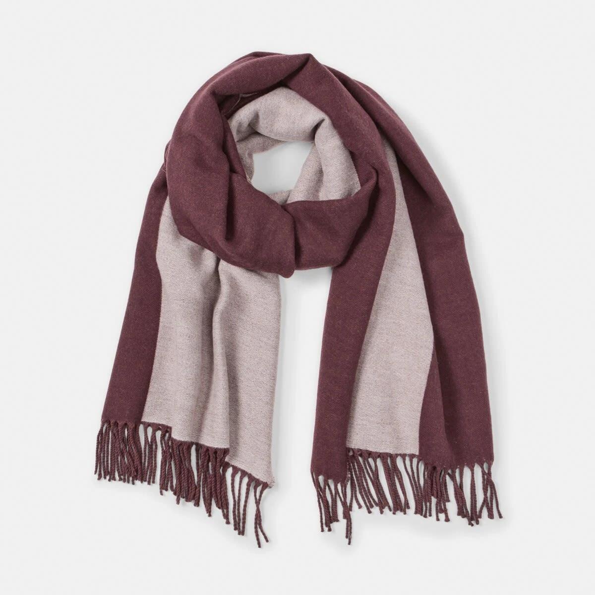 1 Blanket Contrast Scarf Mulber Tnl, 1 of 3