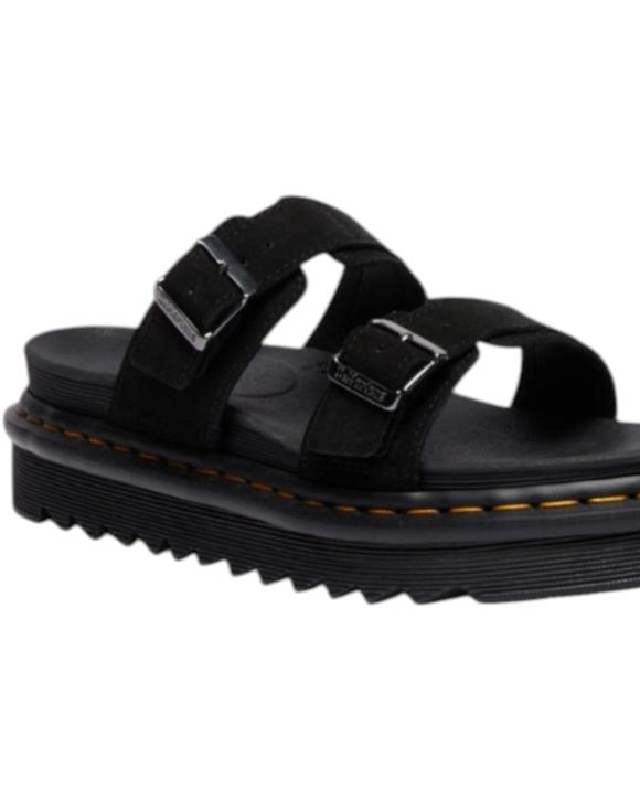 Dr. Martens Mens Myles Long Napped Suede Sandals Shoes