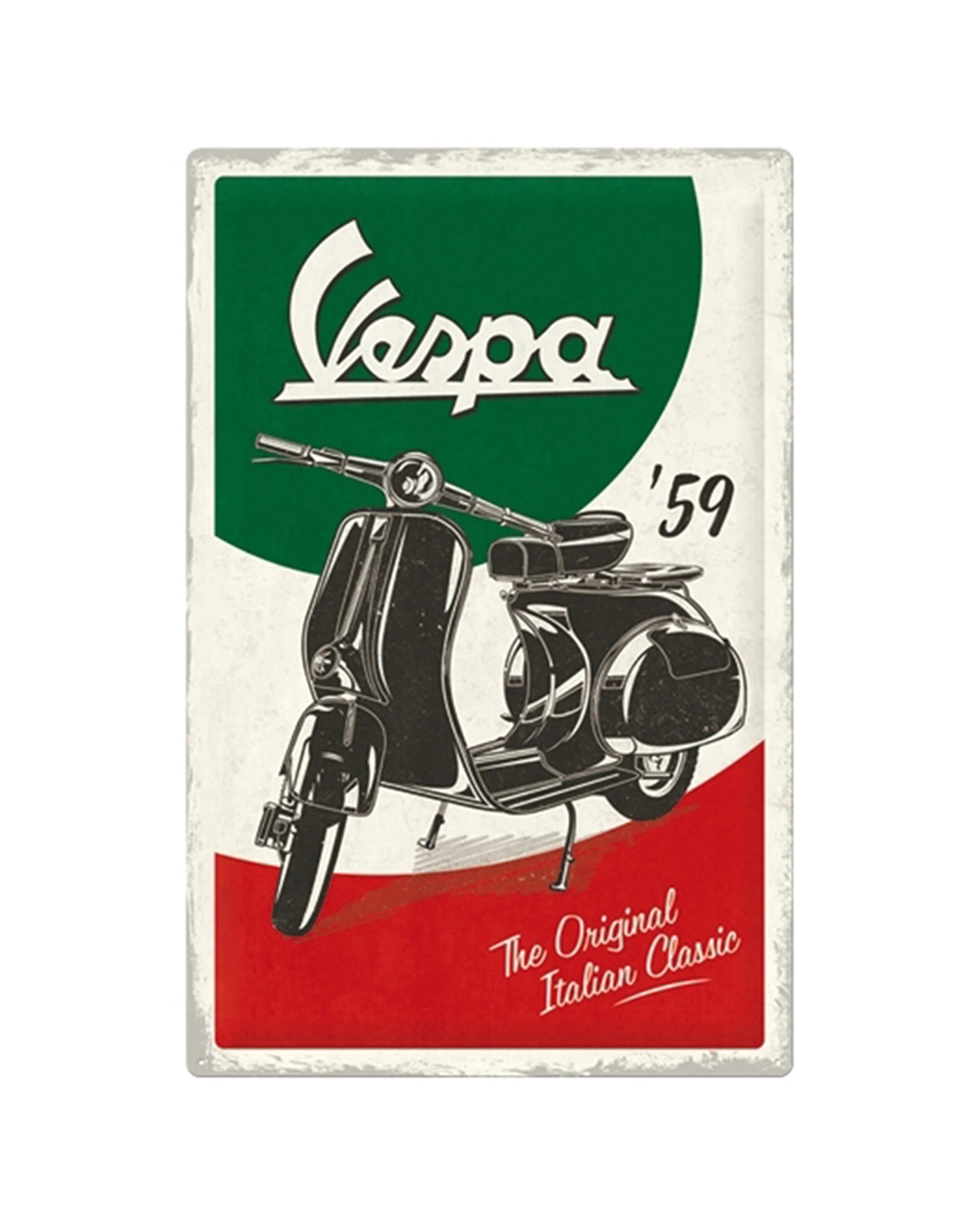 1 Nostalgic-Art XL 40x60cm Metal Wall Art Sign Plaque - Vespa The Italian Classic - Pattern, 1 of 3