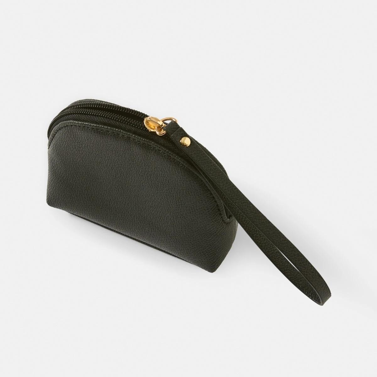 3 Zip Around Textured Woven Coin Purse Black, 3 of 4