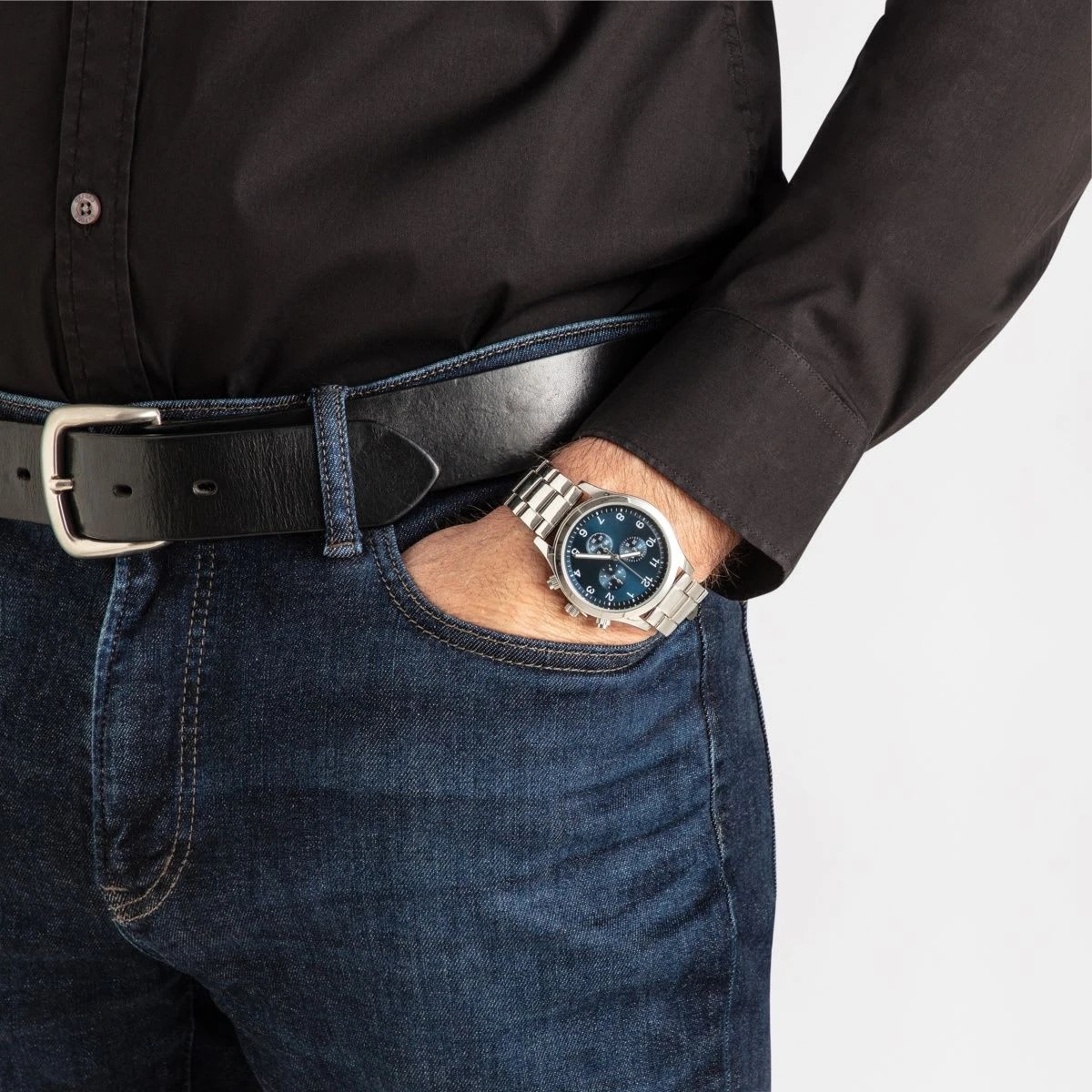 5 Analogue Metal Band Watch - Silver, 5 of 6