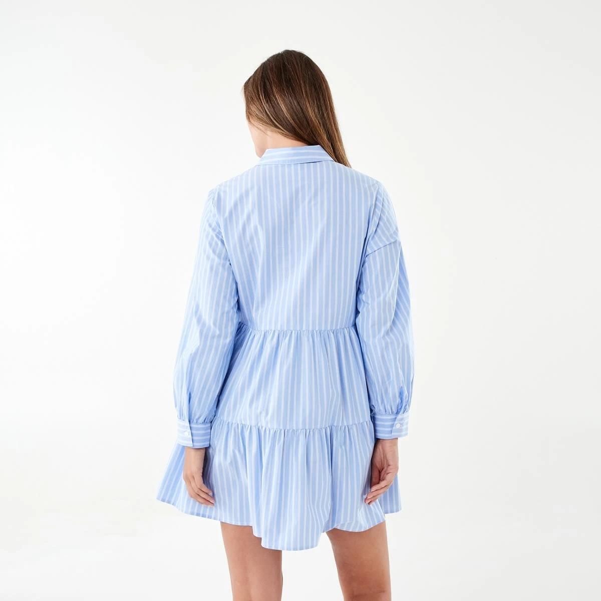 3 Long Sleeve Button Shirt Mini Dress Tina Strp, 3 of 9