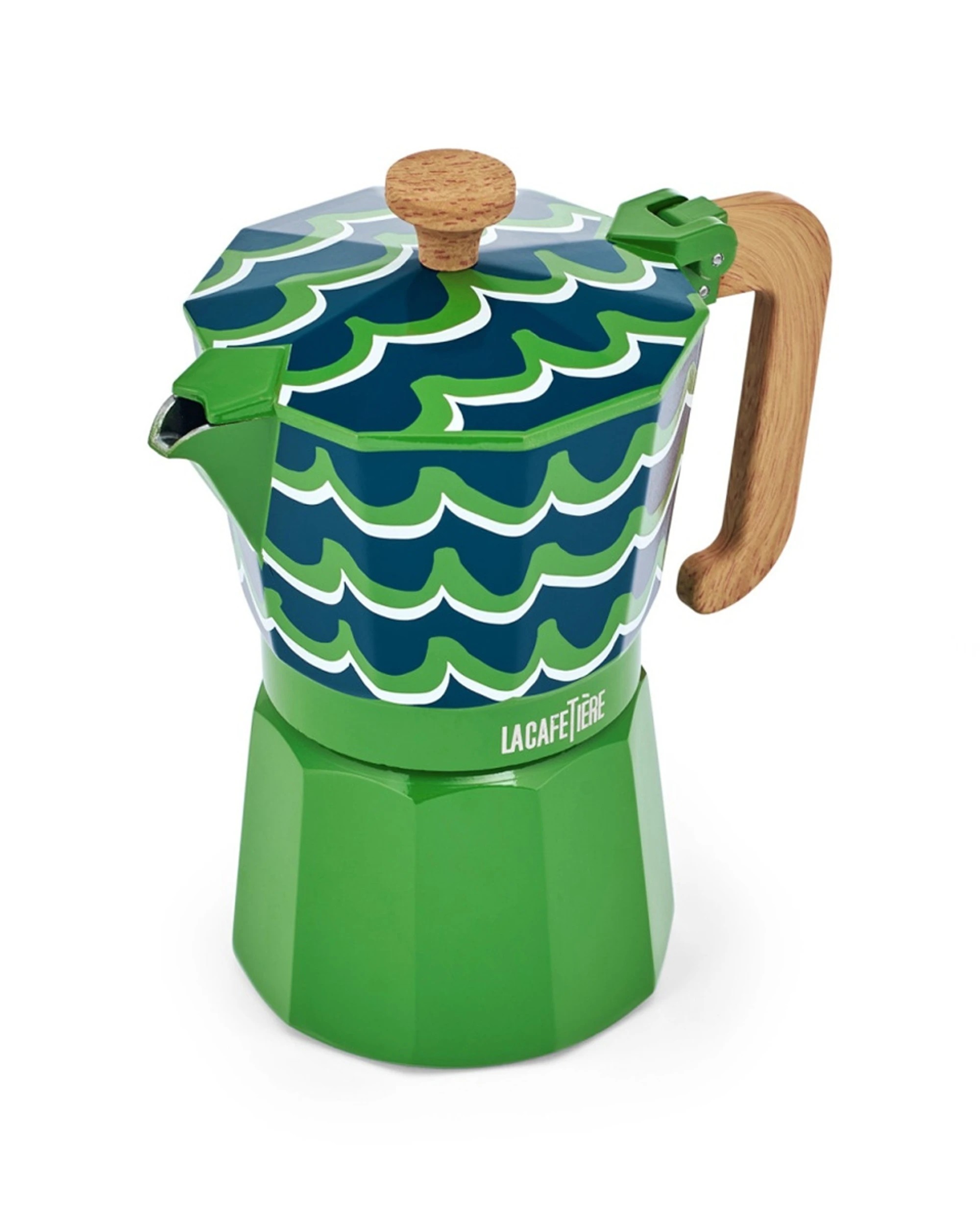 2 La Cafetiere Tides Venice Stovetop Espresso Coffee Maker 290ml - Green, 2 of 7