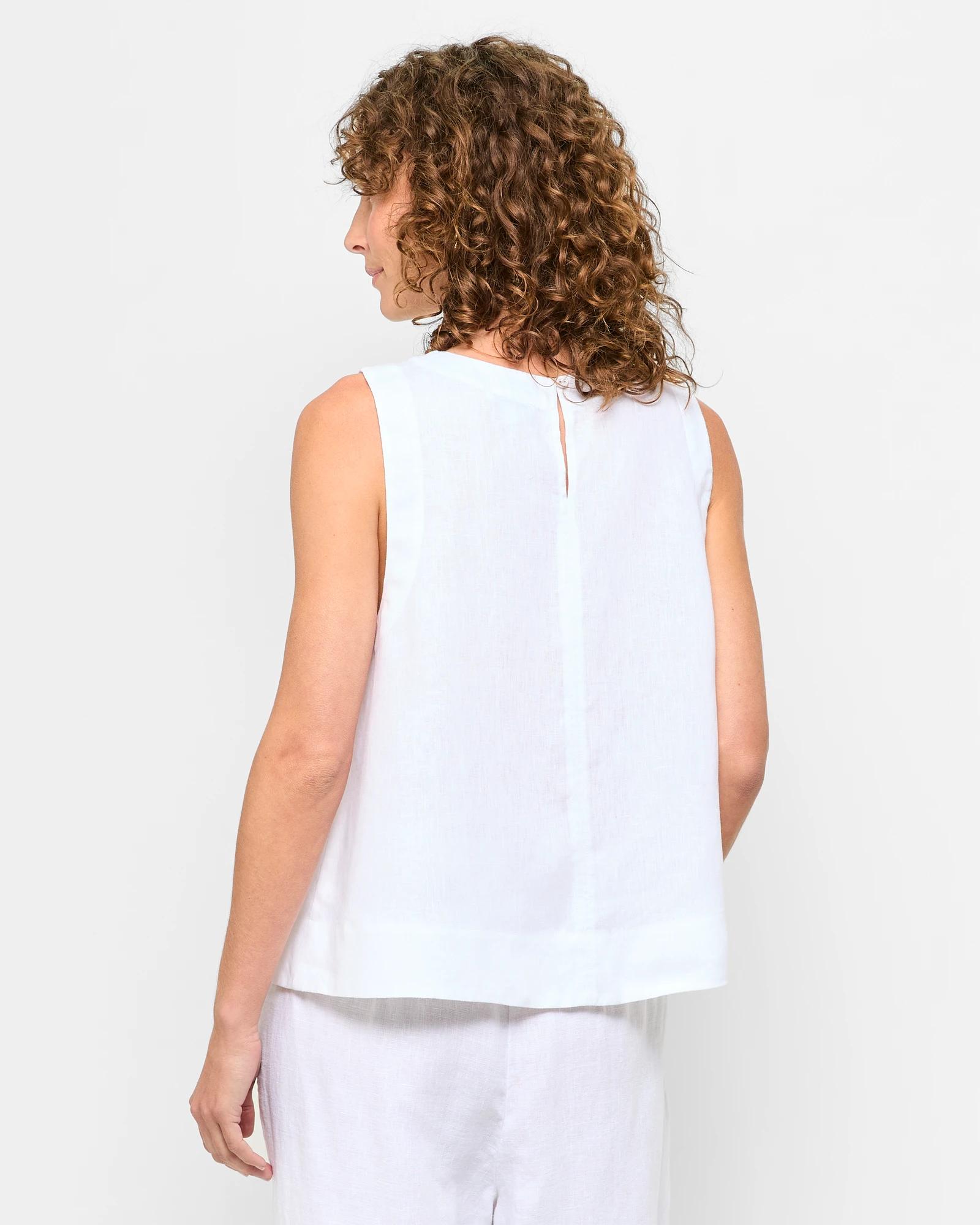 4 Target European Linen Tank Top WHITE, 4 of 5