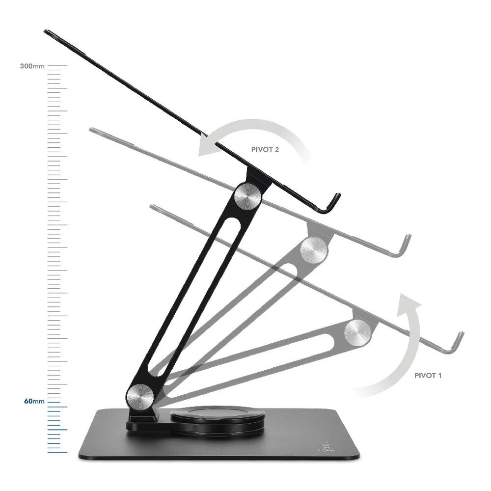 2 Bonelk Elevate 360 Laptop Stand Black, 2 of 8