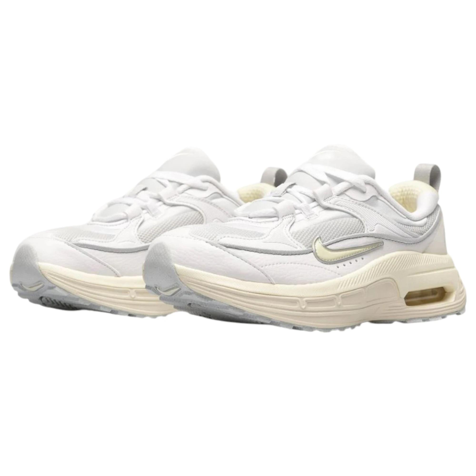 1 Nike Womens Air Max Bliss White Trainers Athletic Running Shoes WHITE, 1 of 6