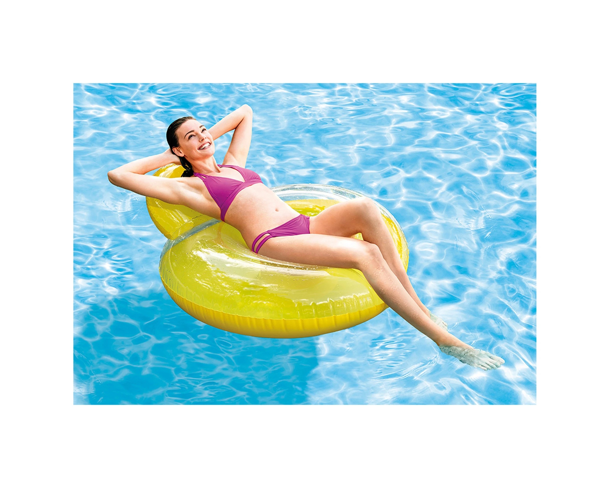 4 Intex Pillow-Back Lounges Inflatable Kids Floats 14Y Dual Air - Assorted, 4 of 5