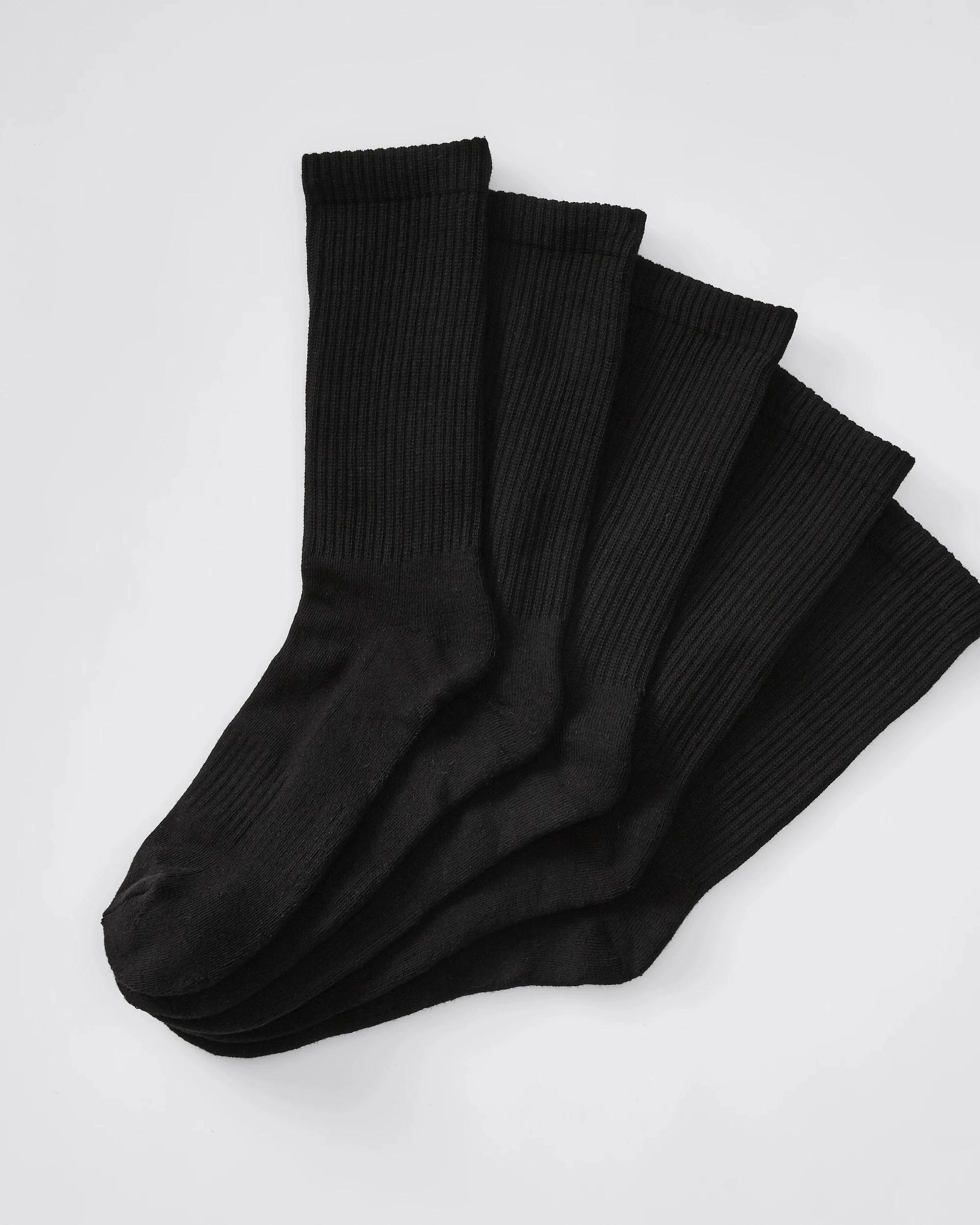 1 Maxx 5 Pack Crew Sport Socks BLACK, 1 of 1