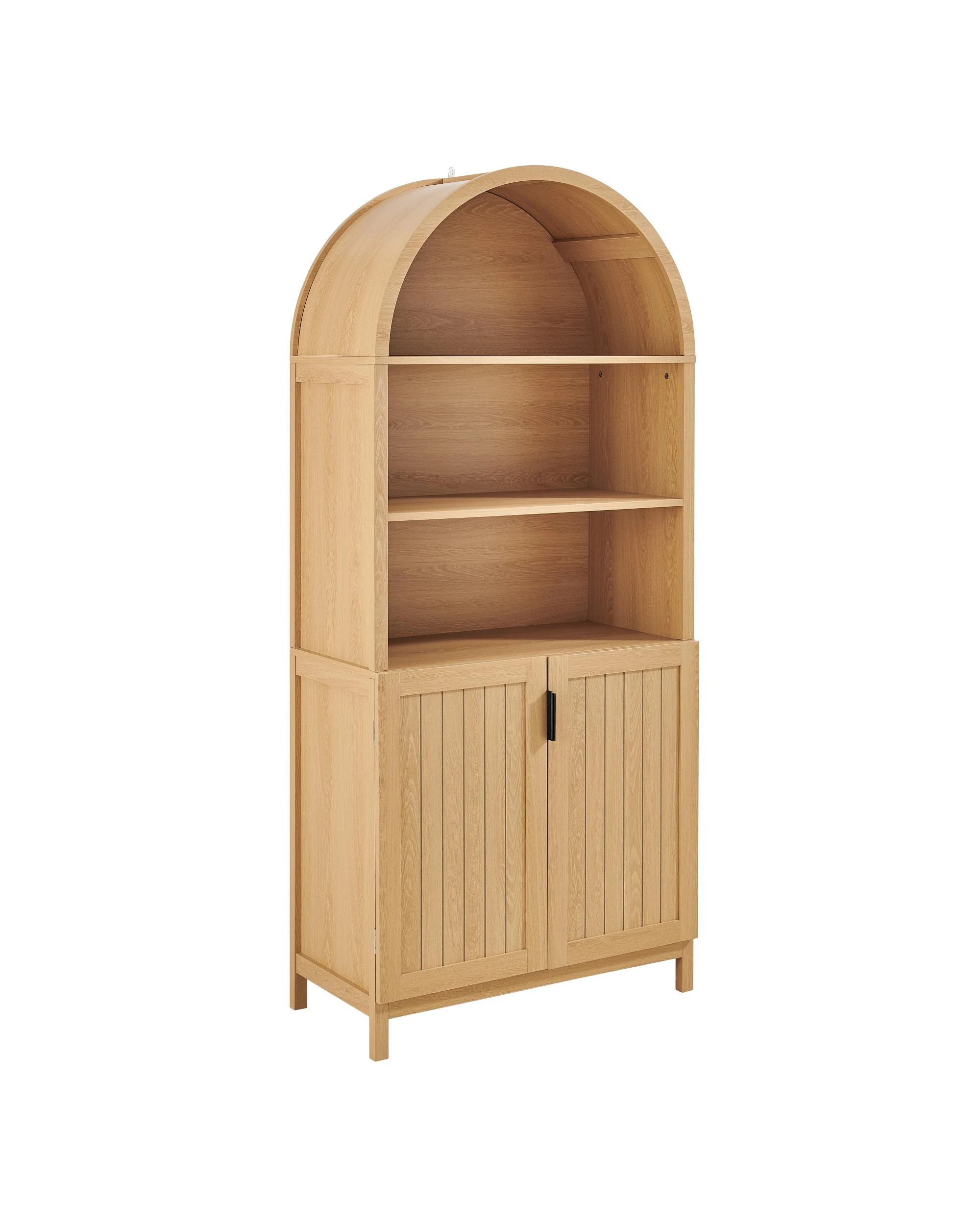 1 Kodu Bookcase Open Storage Display 2 Doors - Natural, 1 of 10