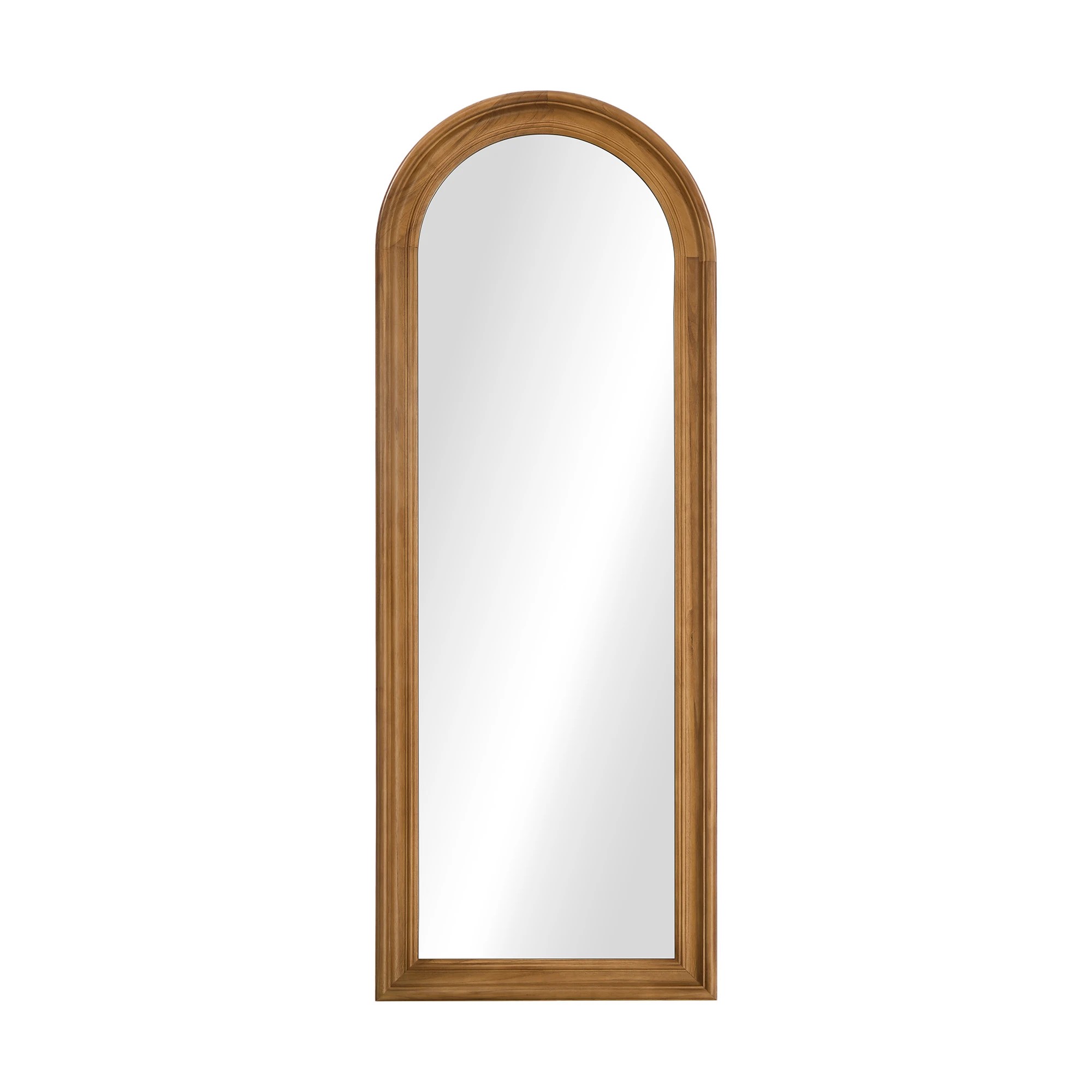 8 Oikiture Full Length Mirror Elegance Arch 165x60cm Wood Floor Mirrors - Brown, 8 of 10