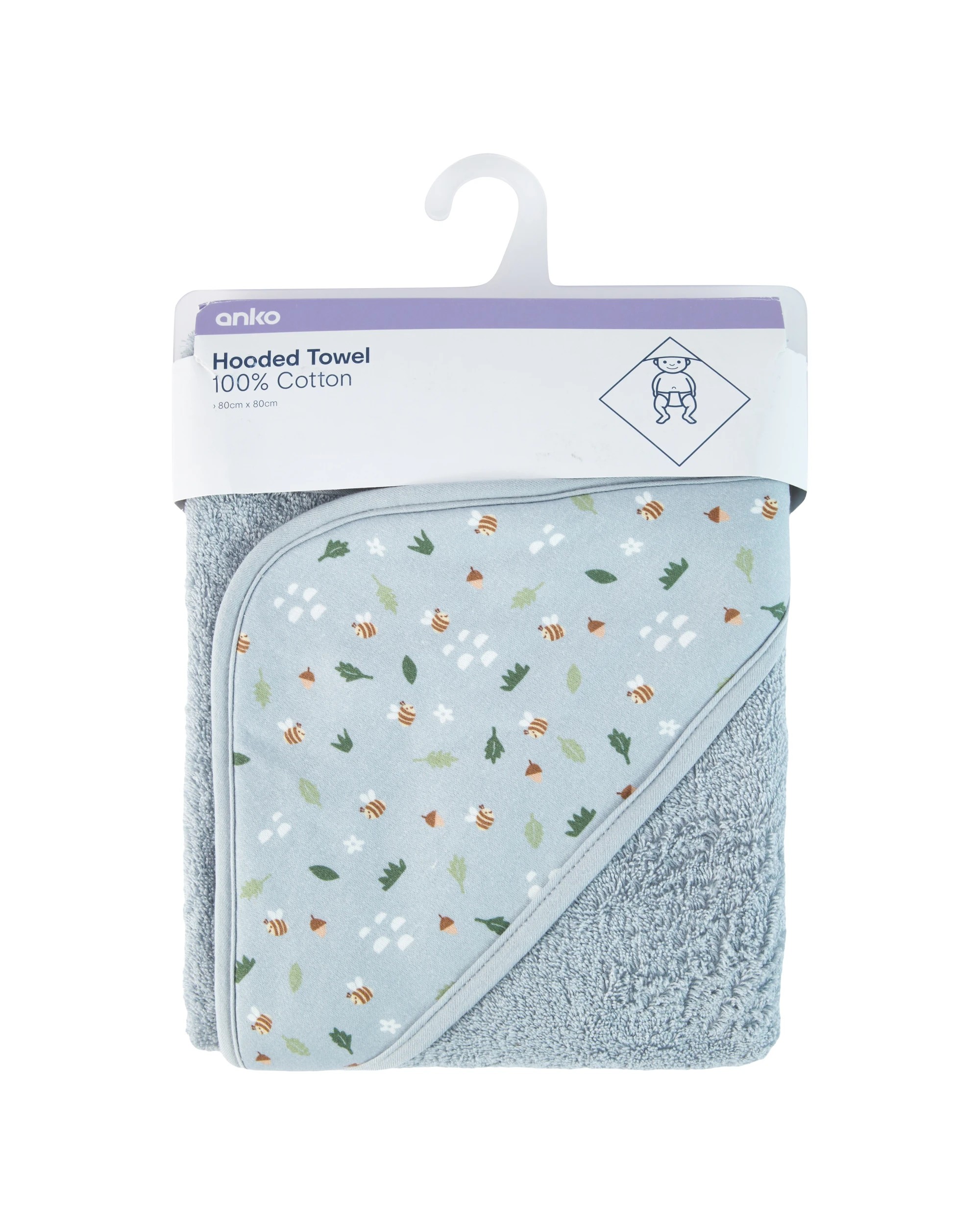 5 Cotton Hooded Towel - Forest, 5 of 5