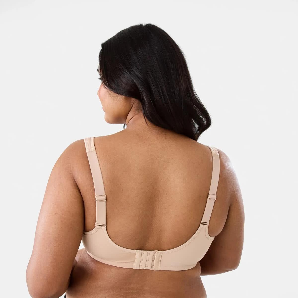 3 Full Figure Sports Underwire Soft Cup Bra LIGHT FAWN, 3 of 6