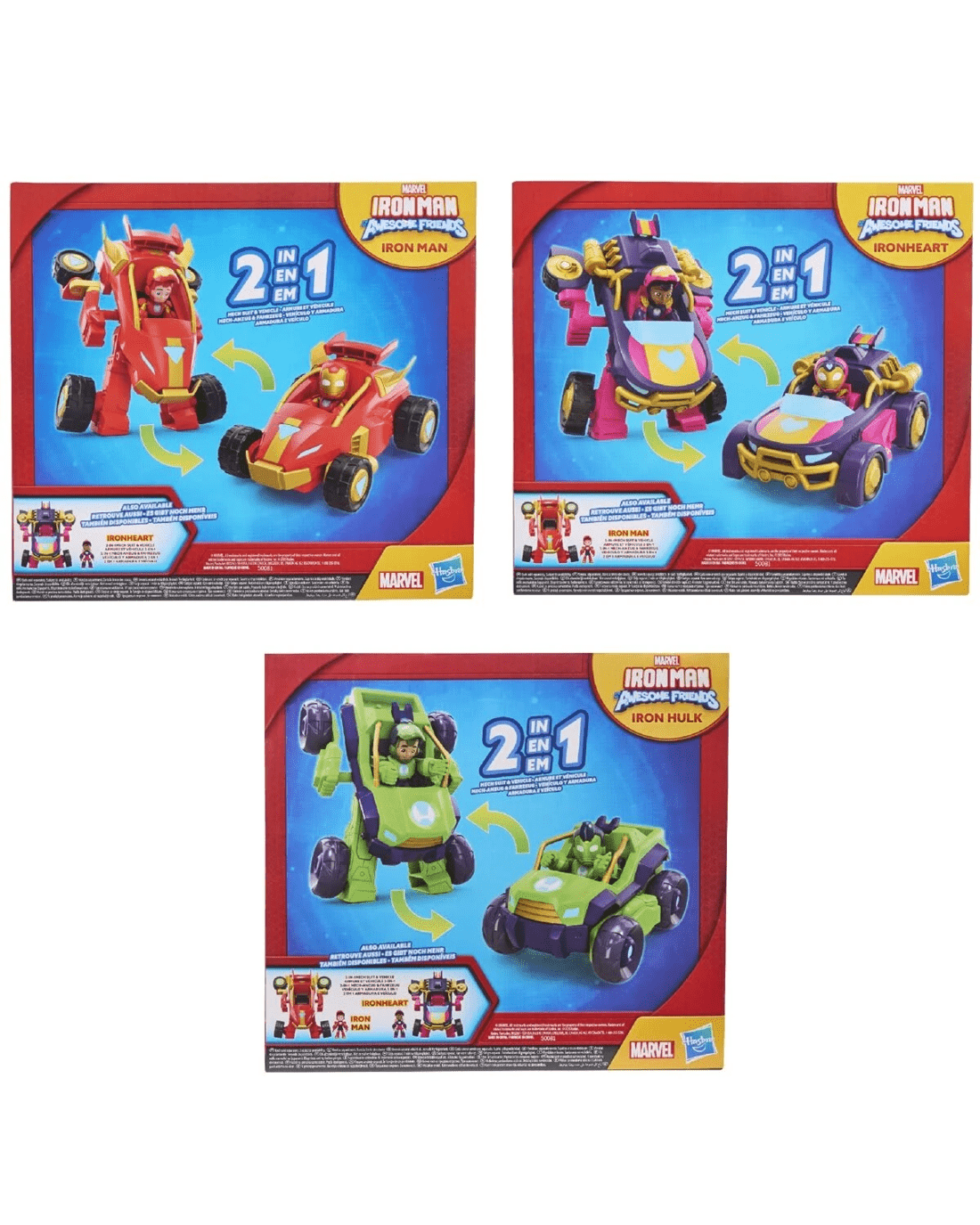 5 Disney Junior Marvel Iron Man and His Awesome Friends 2-In-1 Mech Suit and Vehicle Set - Assorted, 5 of 5