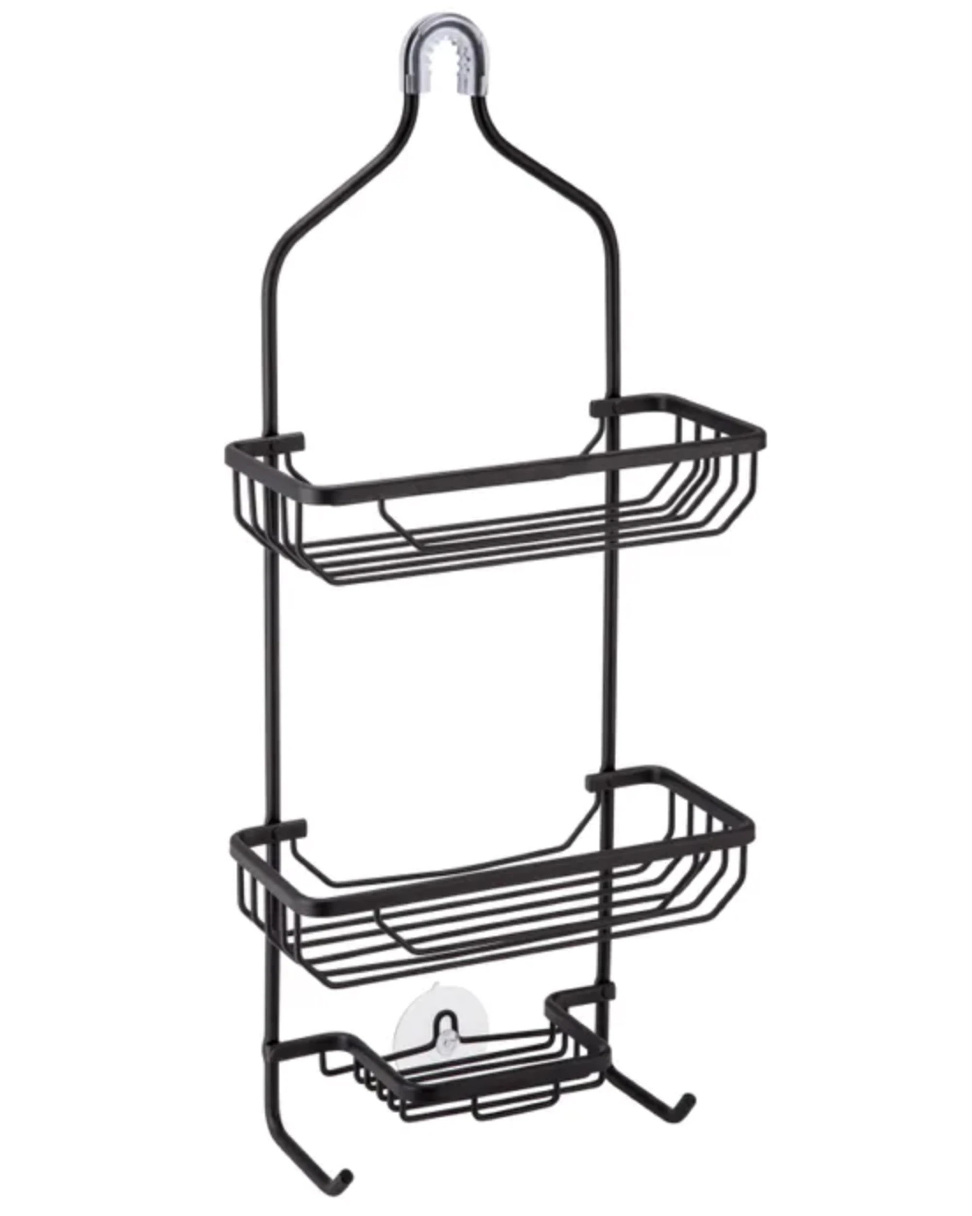 2 BR Home 3-Tier Shower Caddy with Aluminium Storage and Over-the-Hook Design, 2 of 2