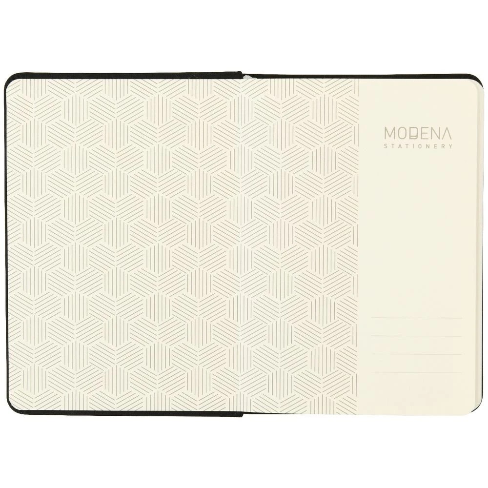 3 Modena A6 Linen Plain Notebook Black, 3 of 5
