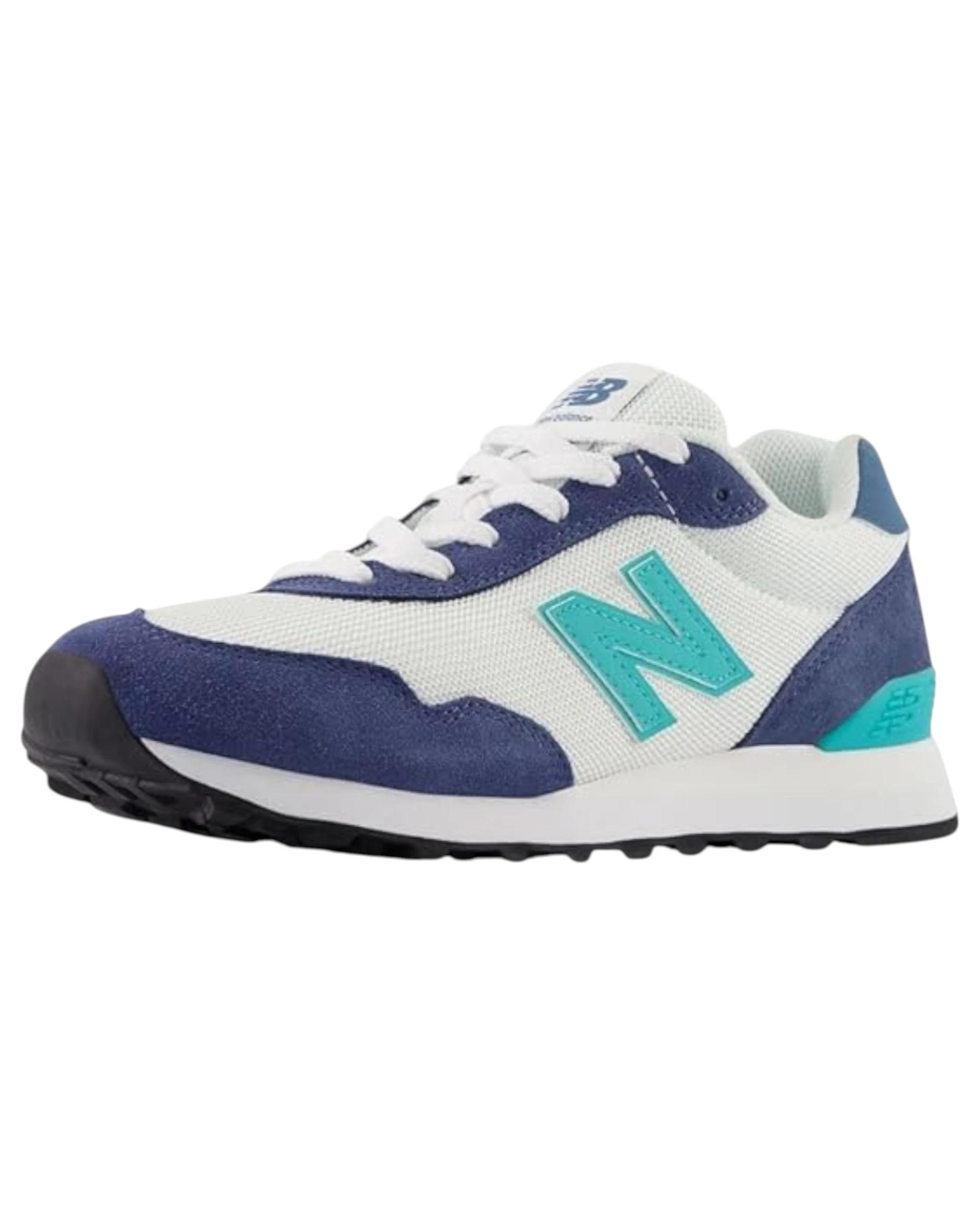 3 New Balance Women 515 White/ Blue Athletic Shoes WHITE/BLUE, 3 of 5