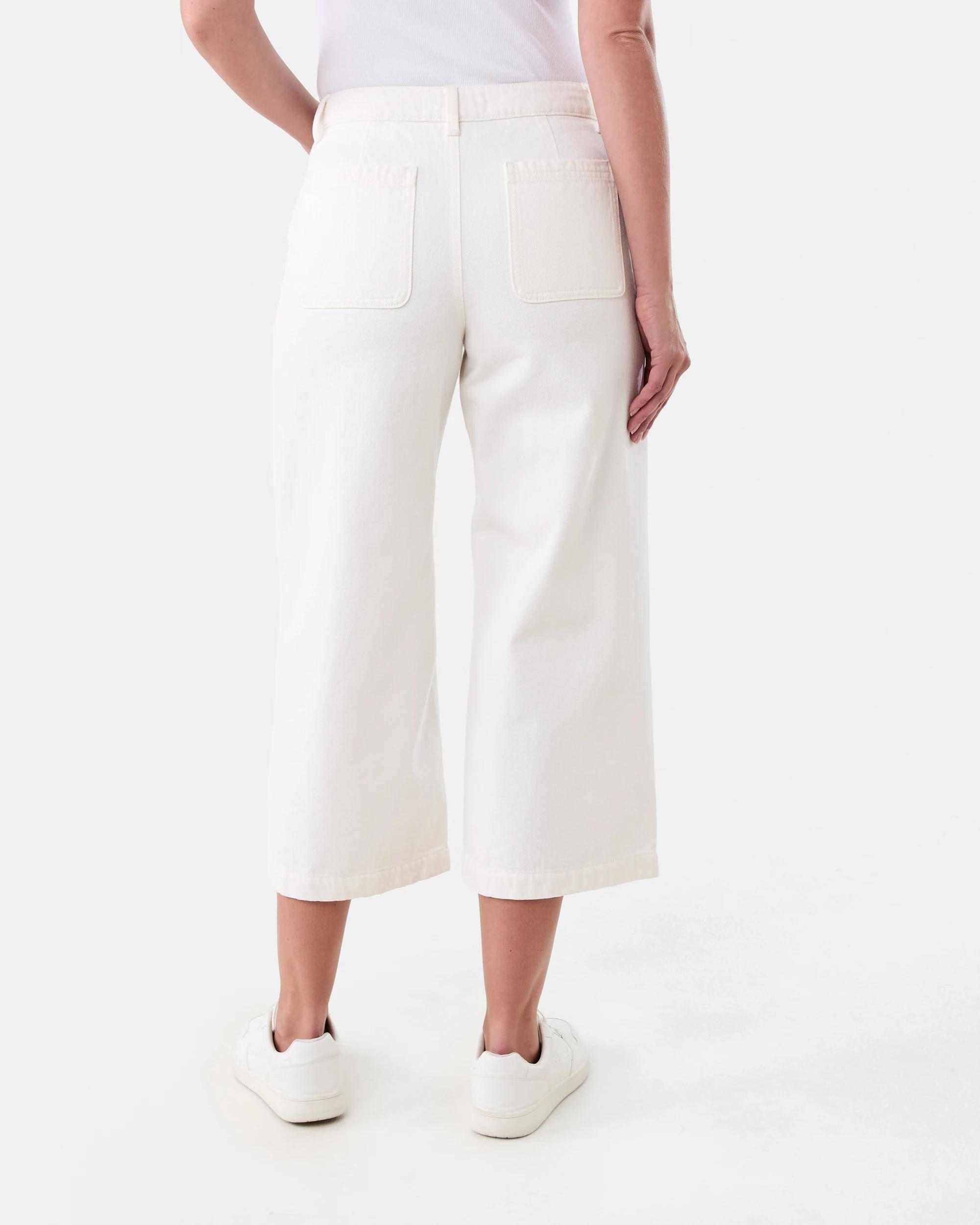 3 Cropped Wide Leg Jeans Ecru, 3 of 6