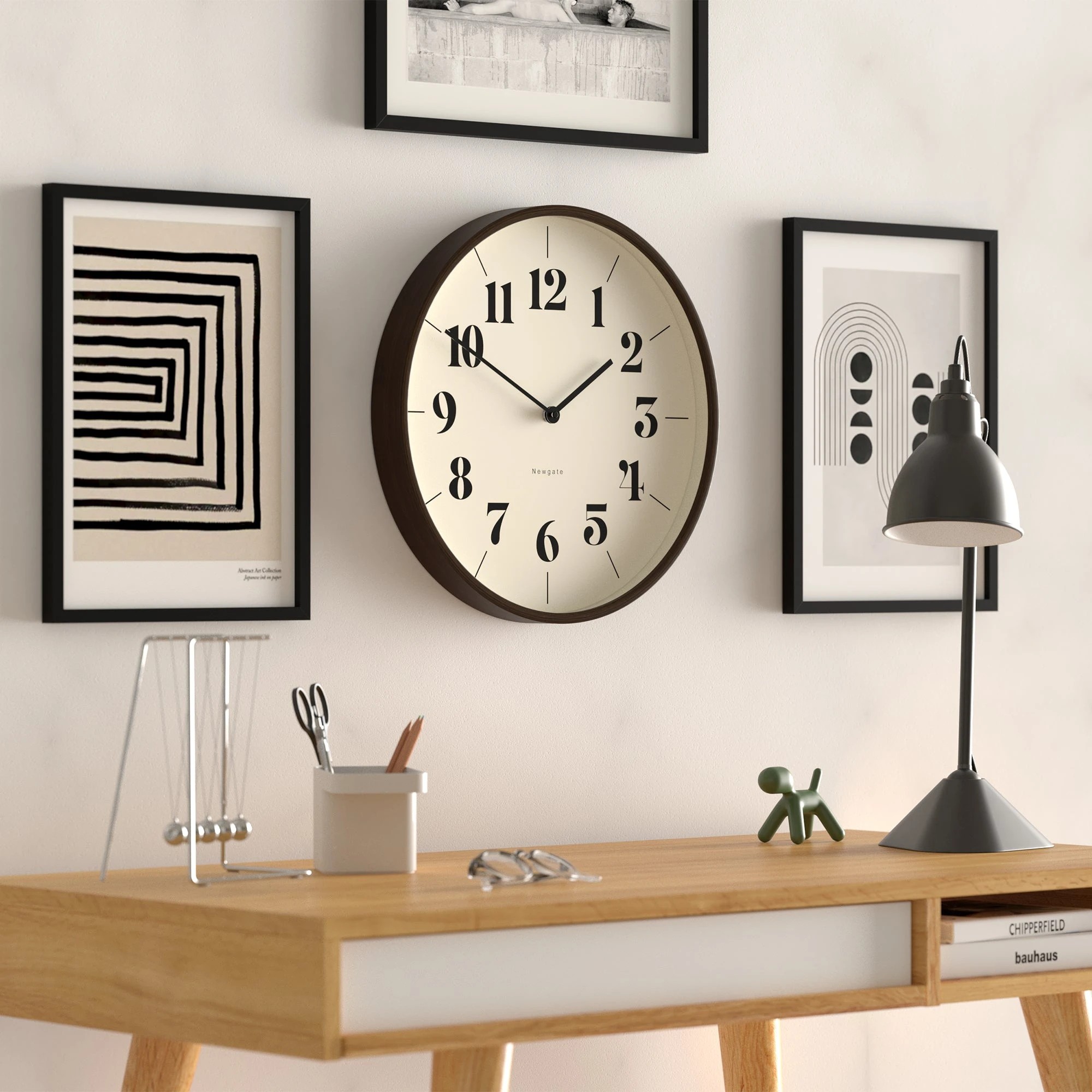 4 Newgate Mr Clarke Clock Dark Wood Hopscotch Dial - Brown, 4 of 4