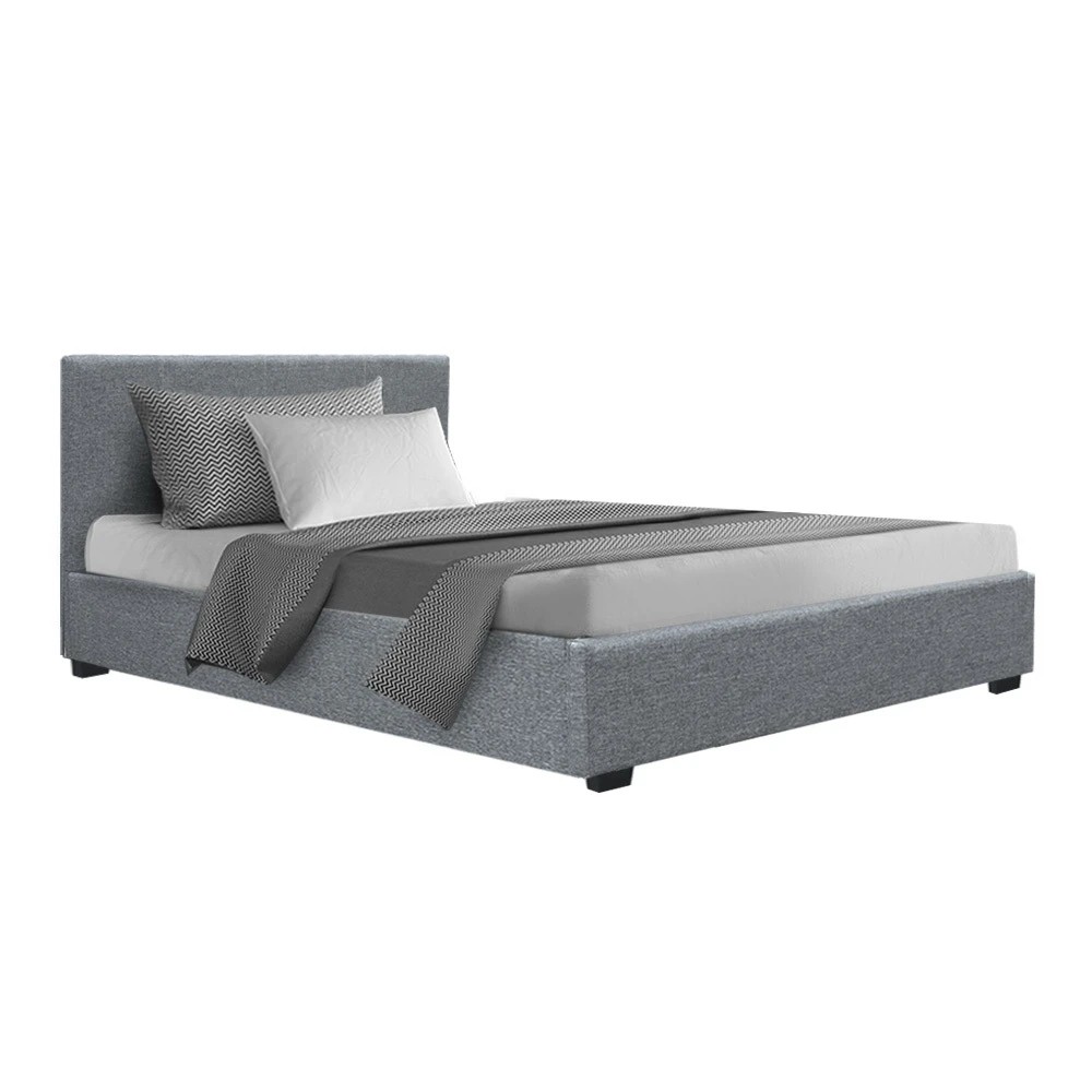 1 Artiss Bed Frame King Single Size Gas Lift  NINO - Grey, 1 of 10