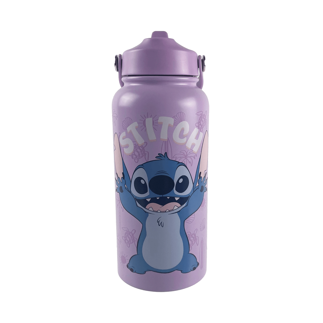 1 946ml Lilac Disney Lilo & Stitch Aloha Stainless Steel Cylinder Drink Bottle, 1 of 5