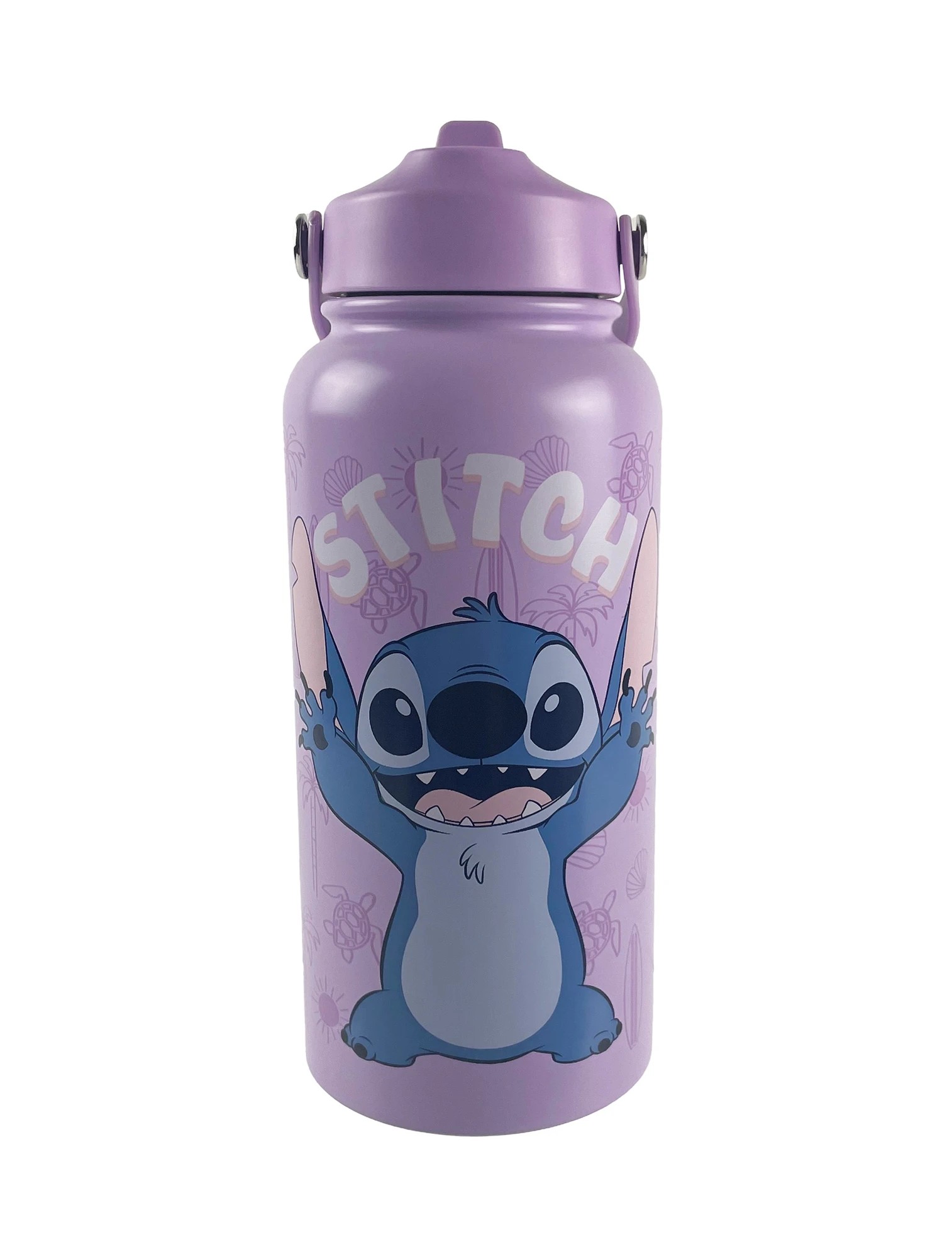 1 946ml Lilac Disney Lilo & Stitch Aloha Stainless Steel Cylinder Drink Bottle, 1 of 5