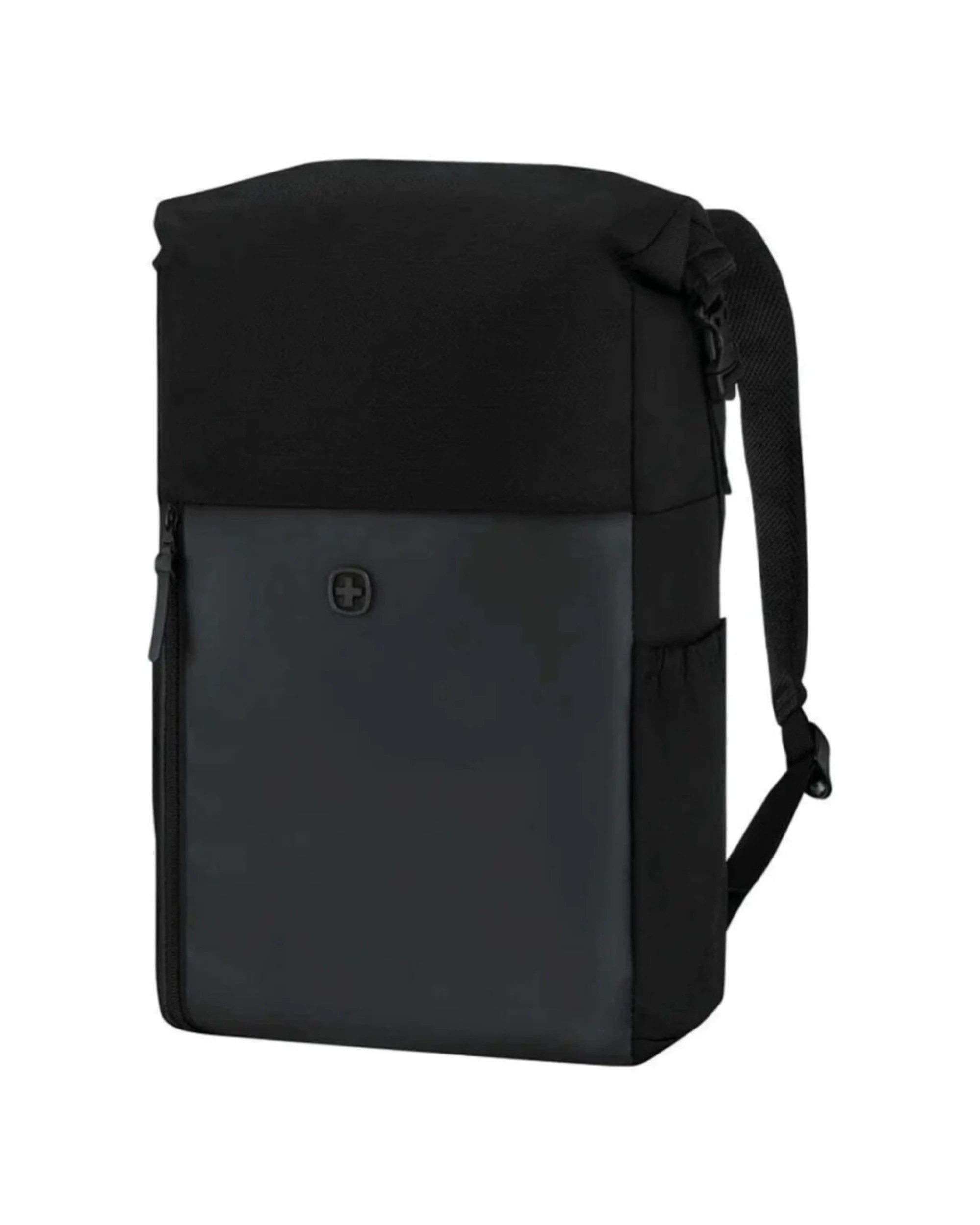 1 Wenger UrbanOne Roll-Top Laptop Recycled PET Polyester Backpack Fits 15.6in - Black, 1 of 7