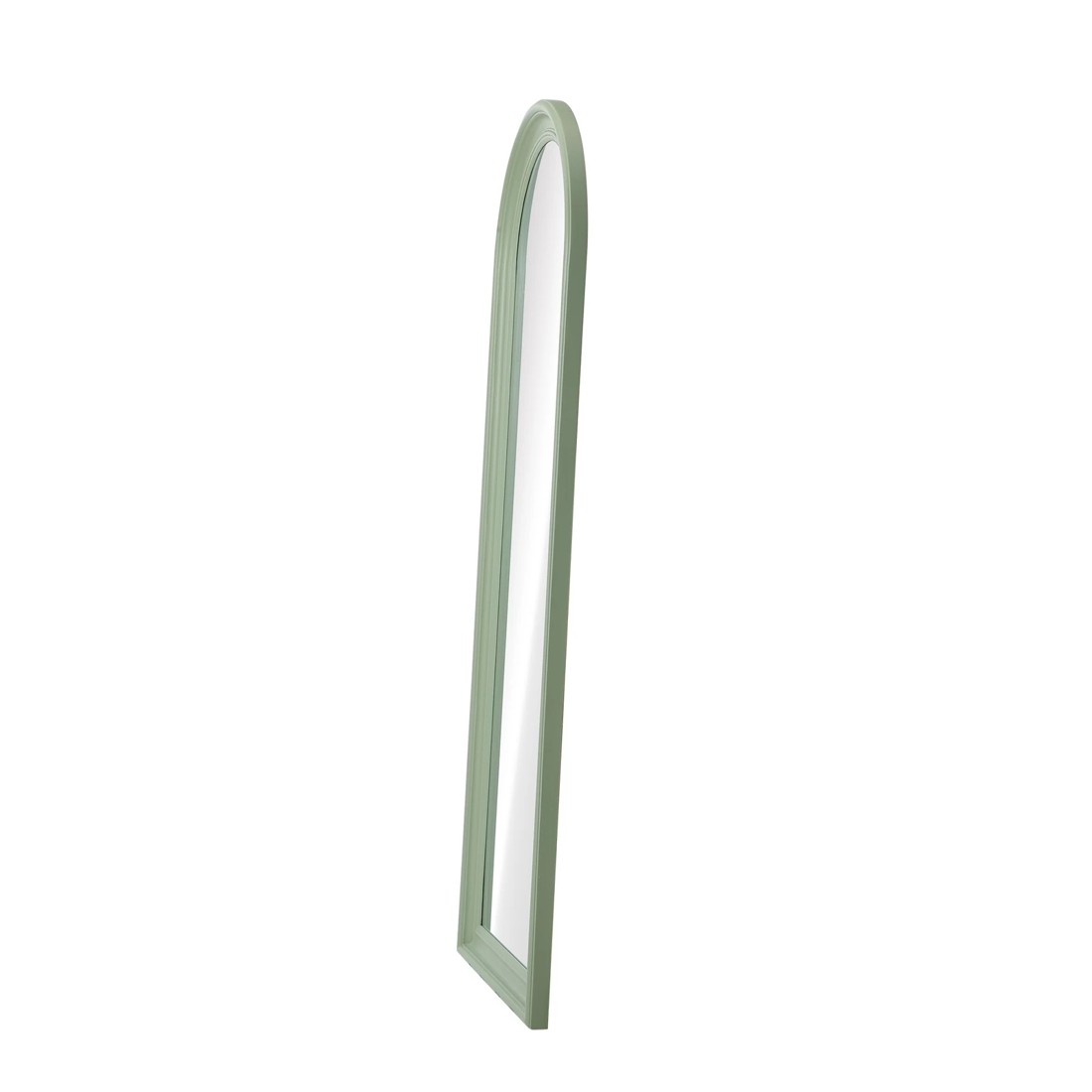 9 Oikiture Full Length Mirror Elegance Arch 165x60cm Wood Floor Mirrors - Green, 9 of 10
