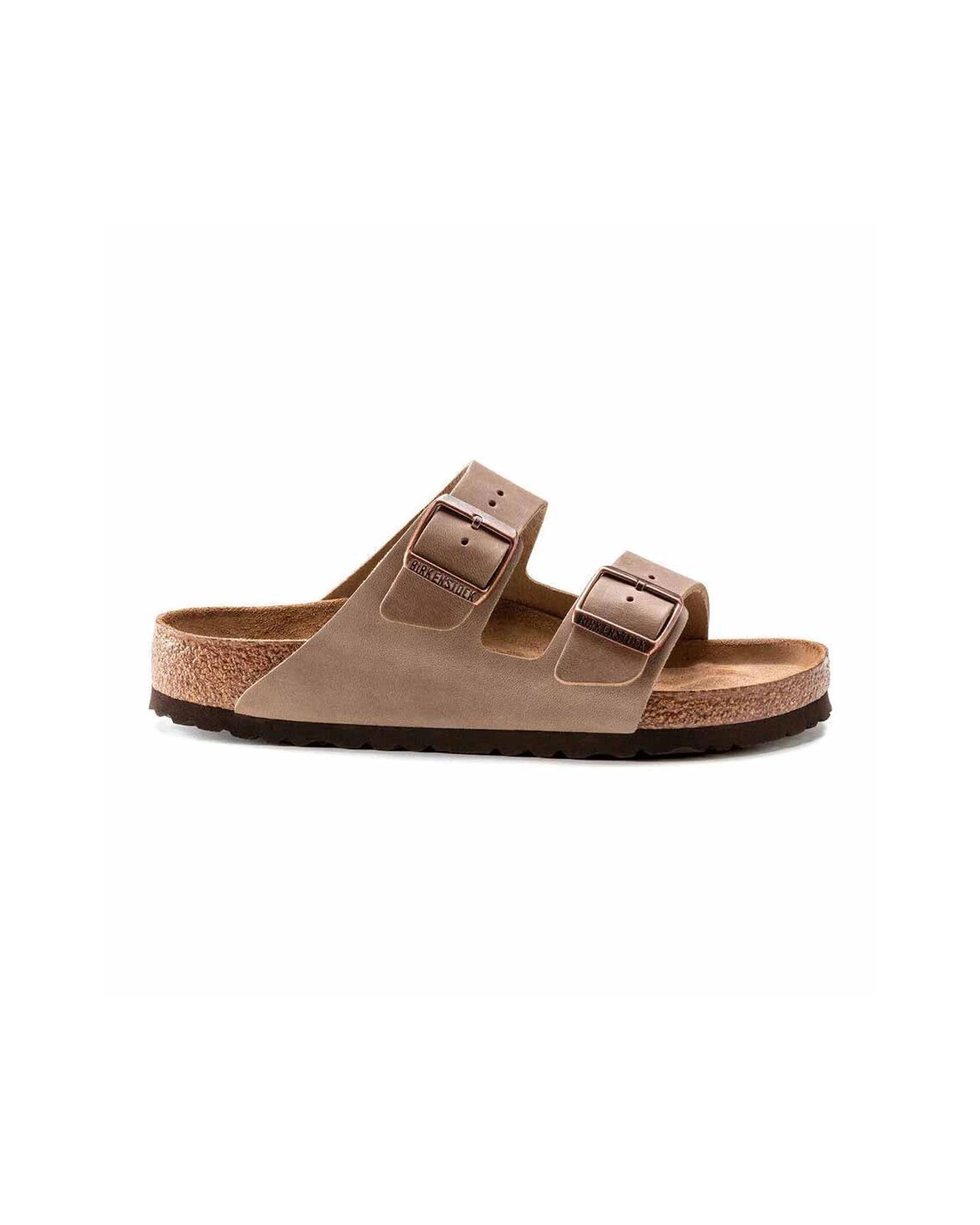 1 Birkenstock Arizona Soft Foot Oil Leather Sandals Regular TOBACCO BROWN, 1 of 7