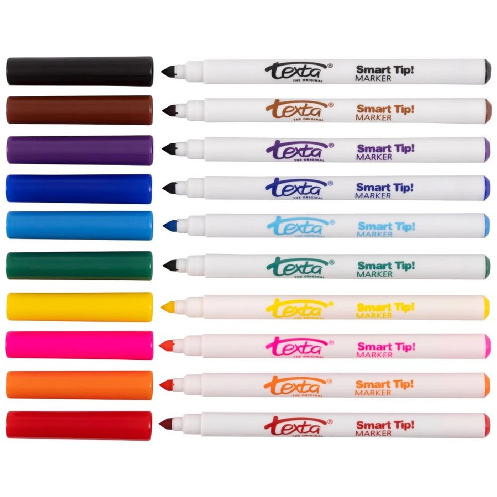 3 Texta Smarttip Coloured Markers Assorted 10 Pack, 3 of 6